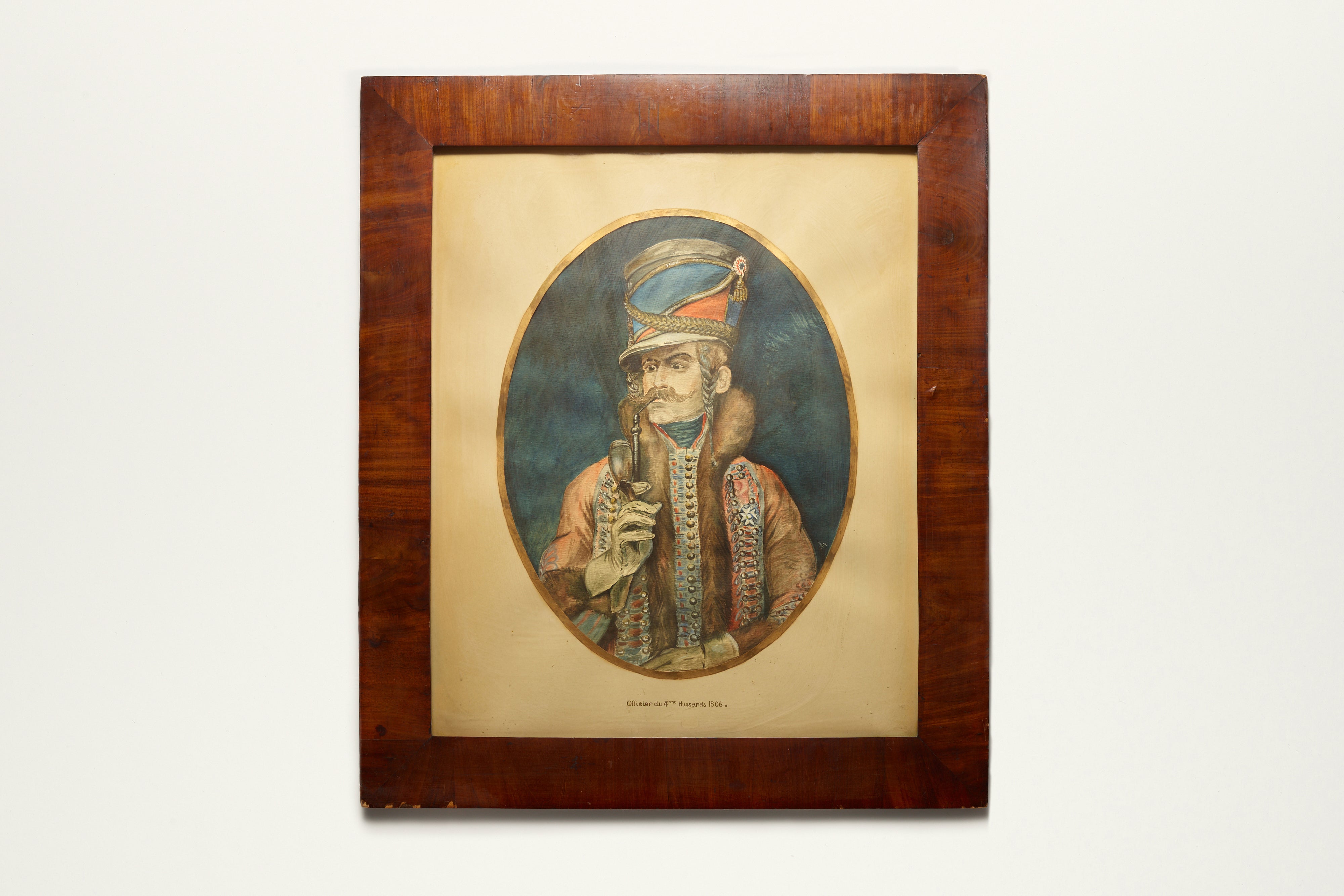 Jacques Marie Mage Hussard quadro acquerello militare