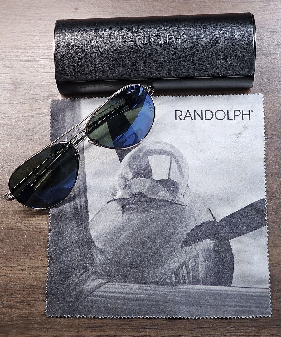 Randolph Concorde 23k White Gold Cobalt occhiali sole polarizzati