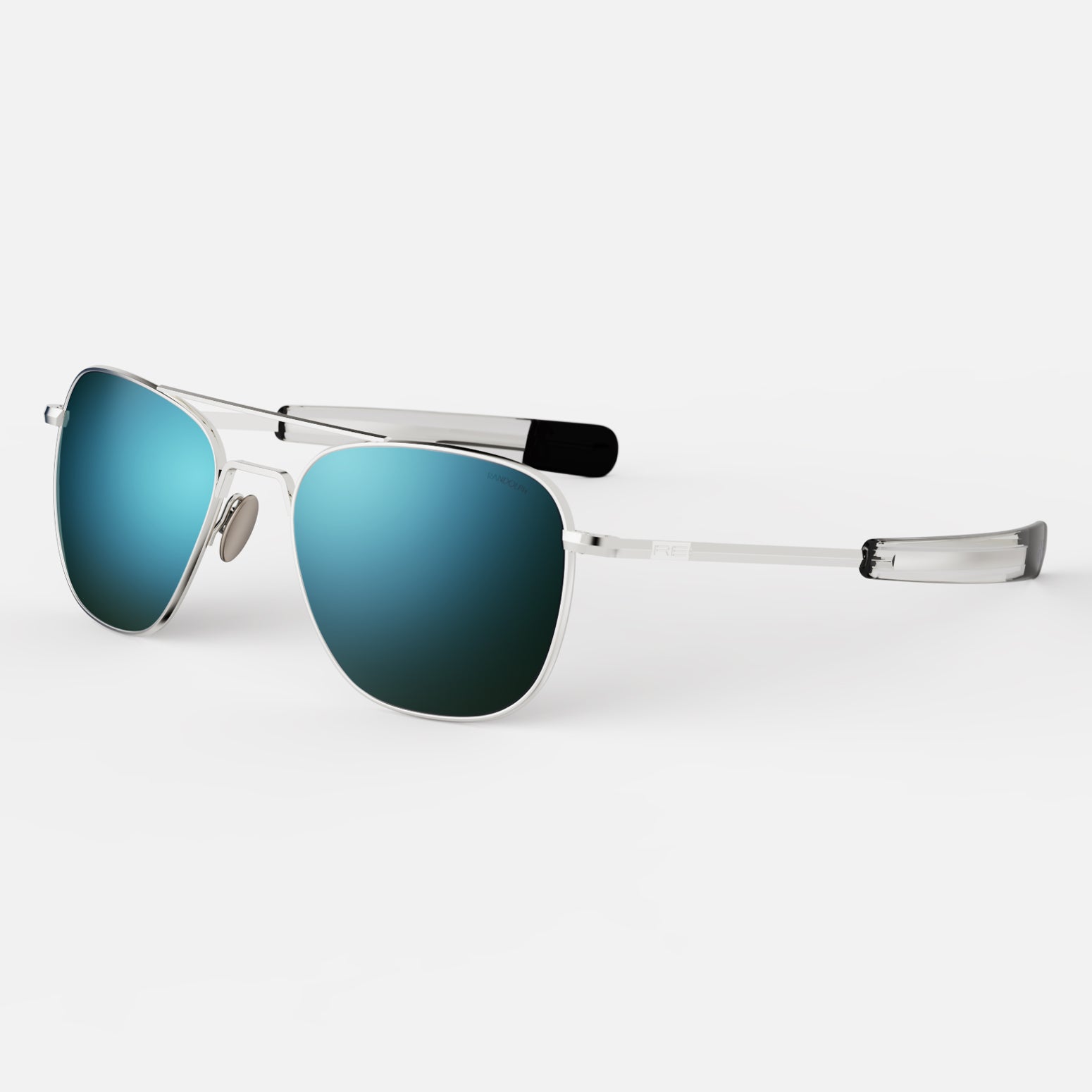 Randolph Aviator 23K White Gold occhiali da sole Cobalt polarizzati