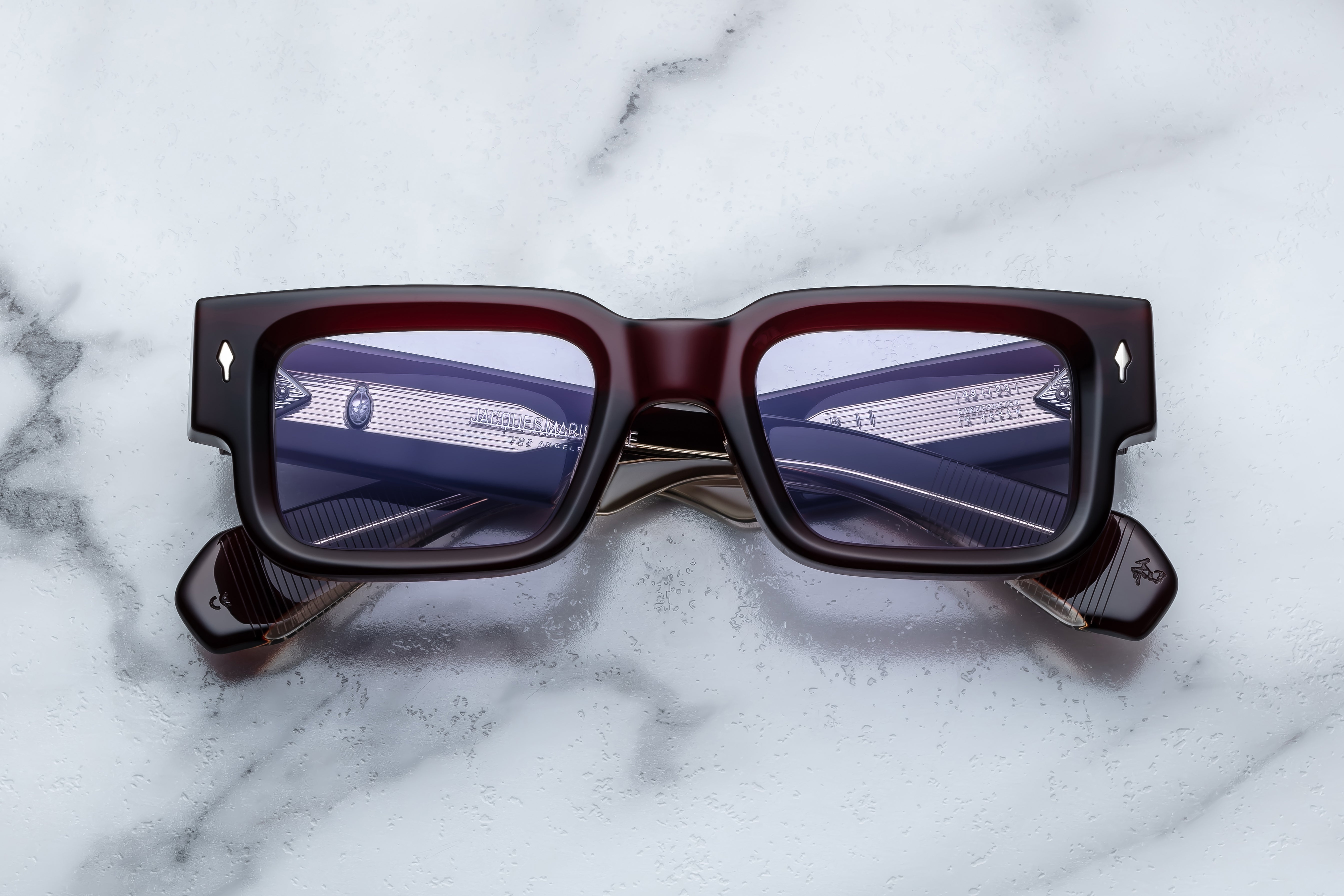 Jacques Marie Mage Ascari occhiali da sole Nero Specchio acetato
