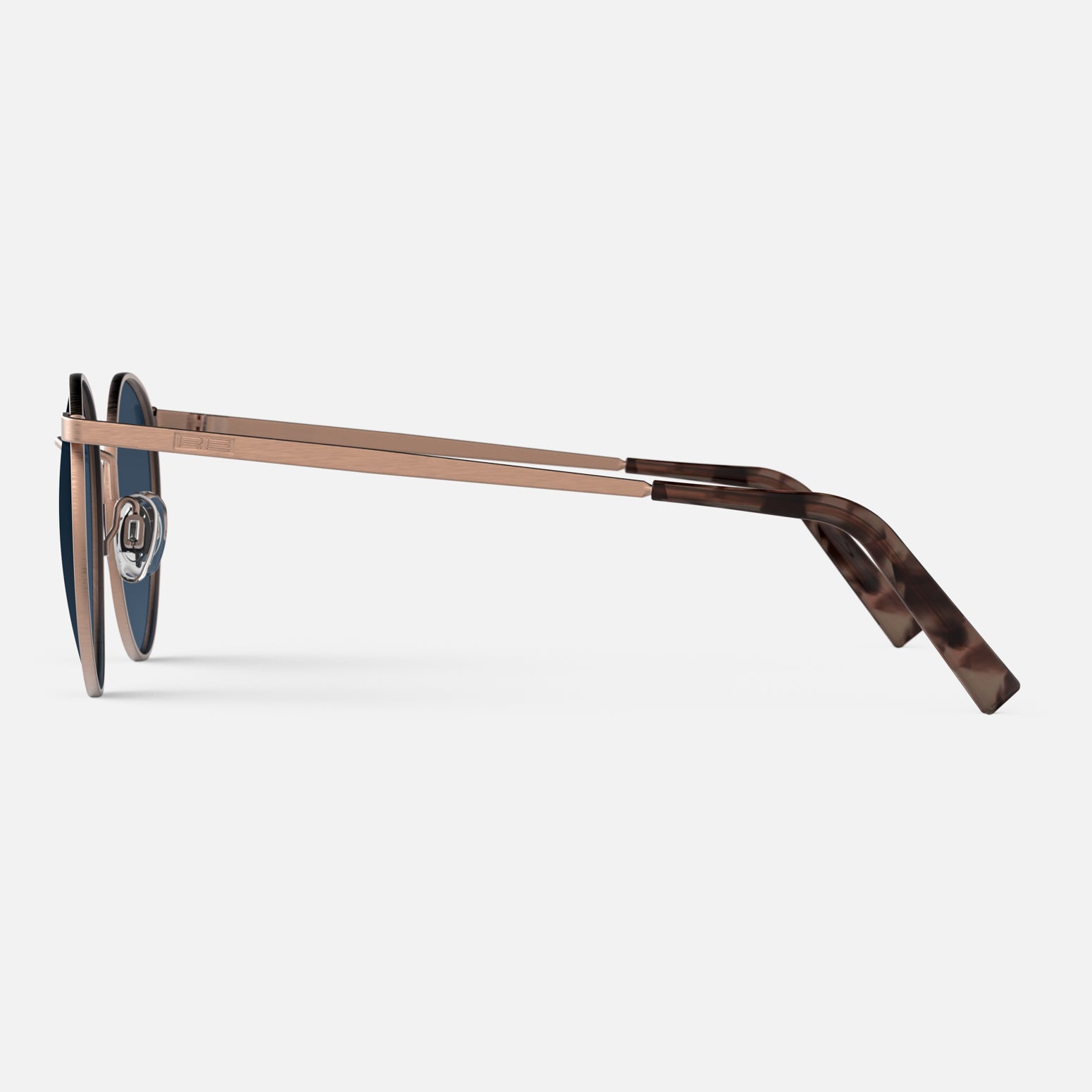 Randolph P3 22k Satin Rose Gold occhiali da sole Slate 51mm