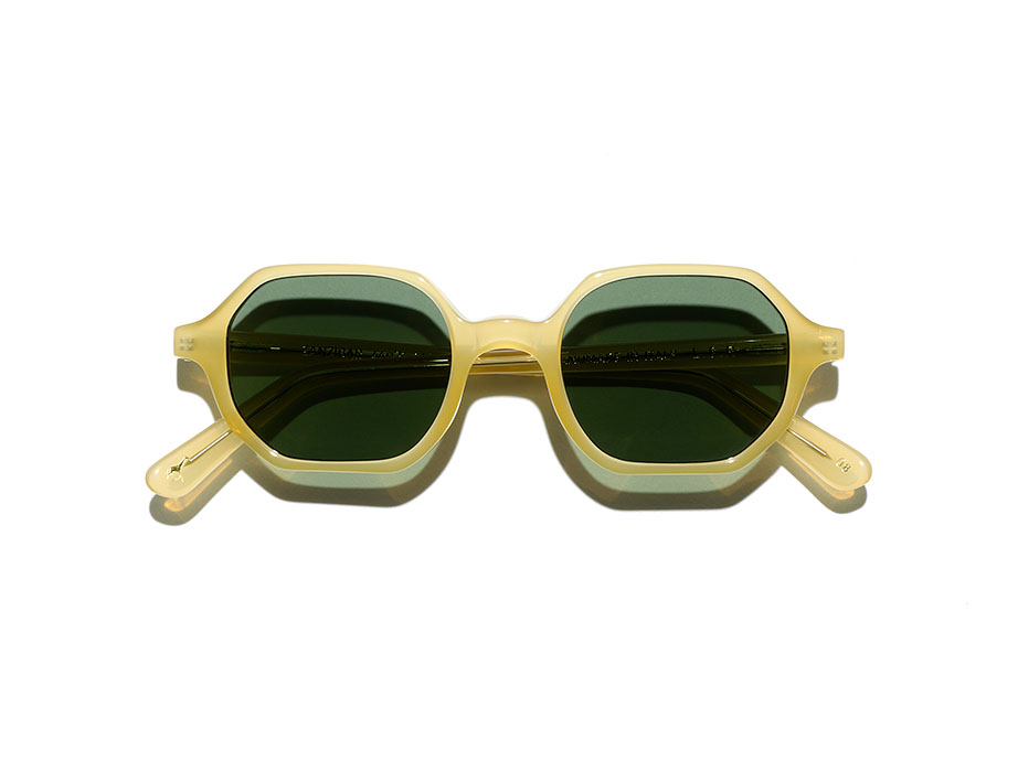 L.G.R Zanzibar occhiali da sole miele lente verde