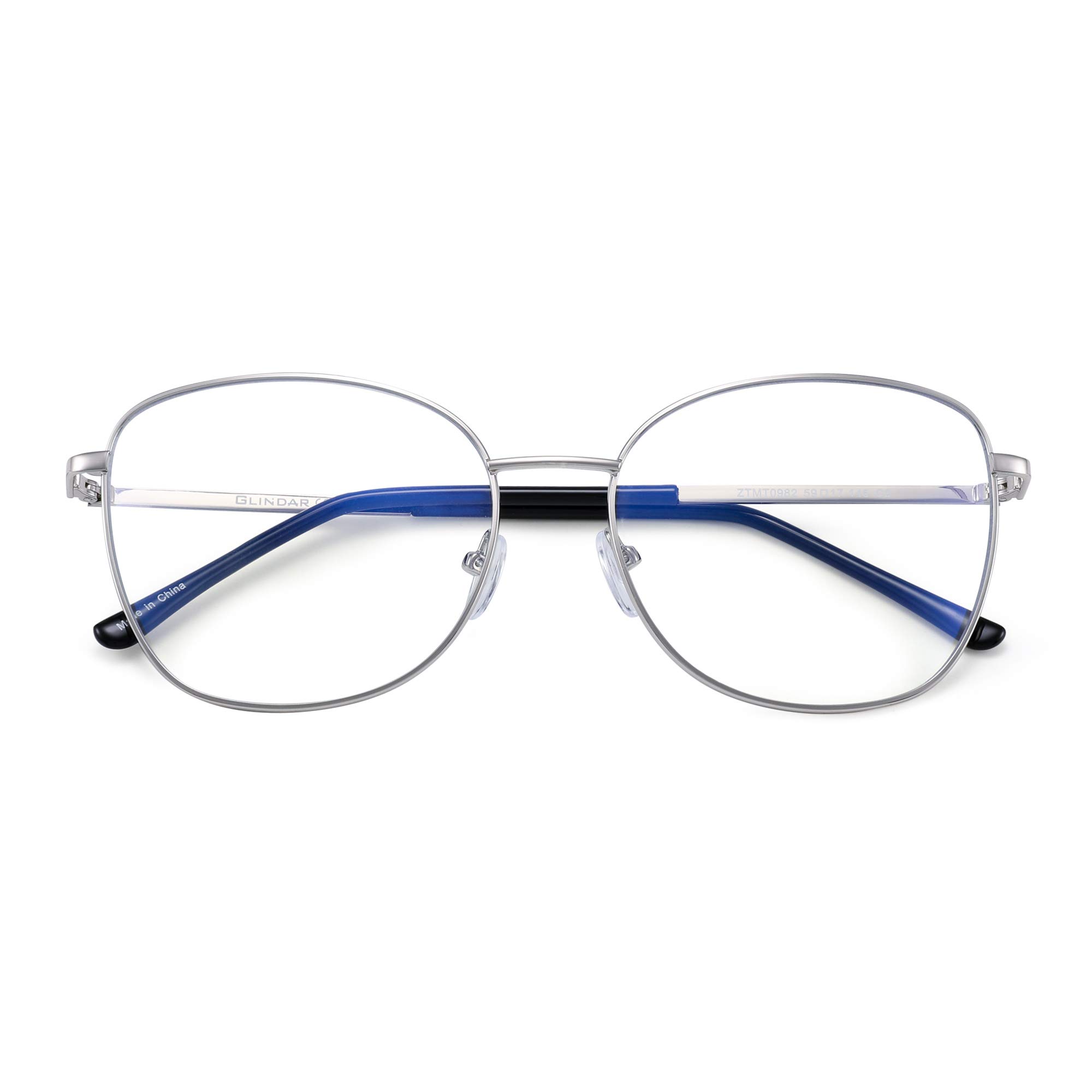 Glindar occhiali luce blu montatura metallo anti affaticamento