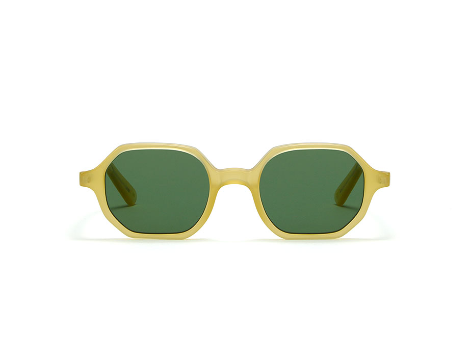 L.G.R Zanzibar occhiali da sole miele lente verde