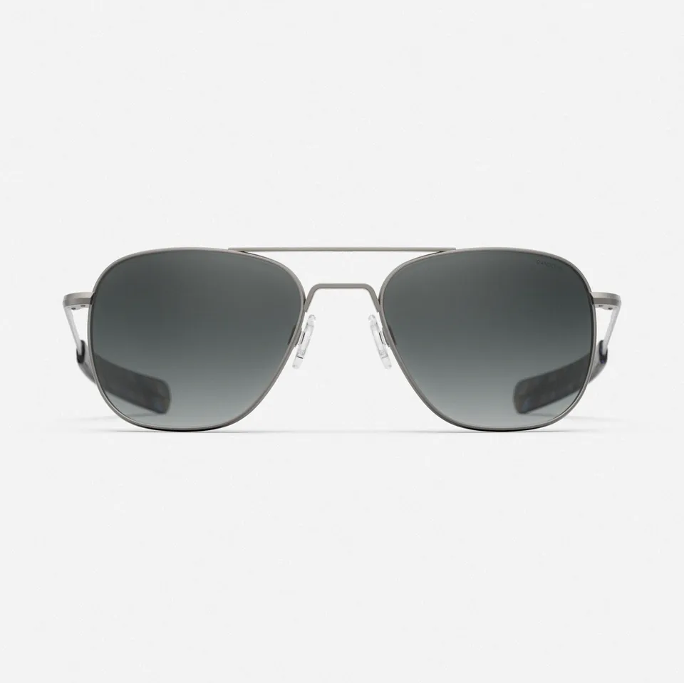 Randolph Aviator Satin Gunmetal Slate Occhiali Sole 55