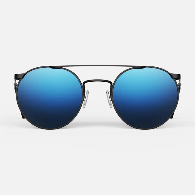 Randolph P3 Shadow Black Blue occhiali da sole specchiati