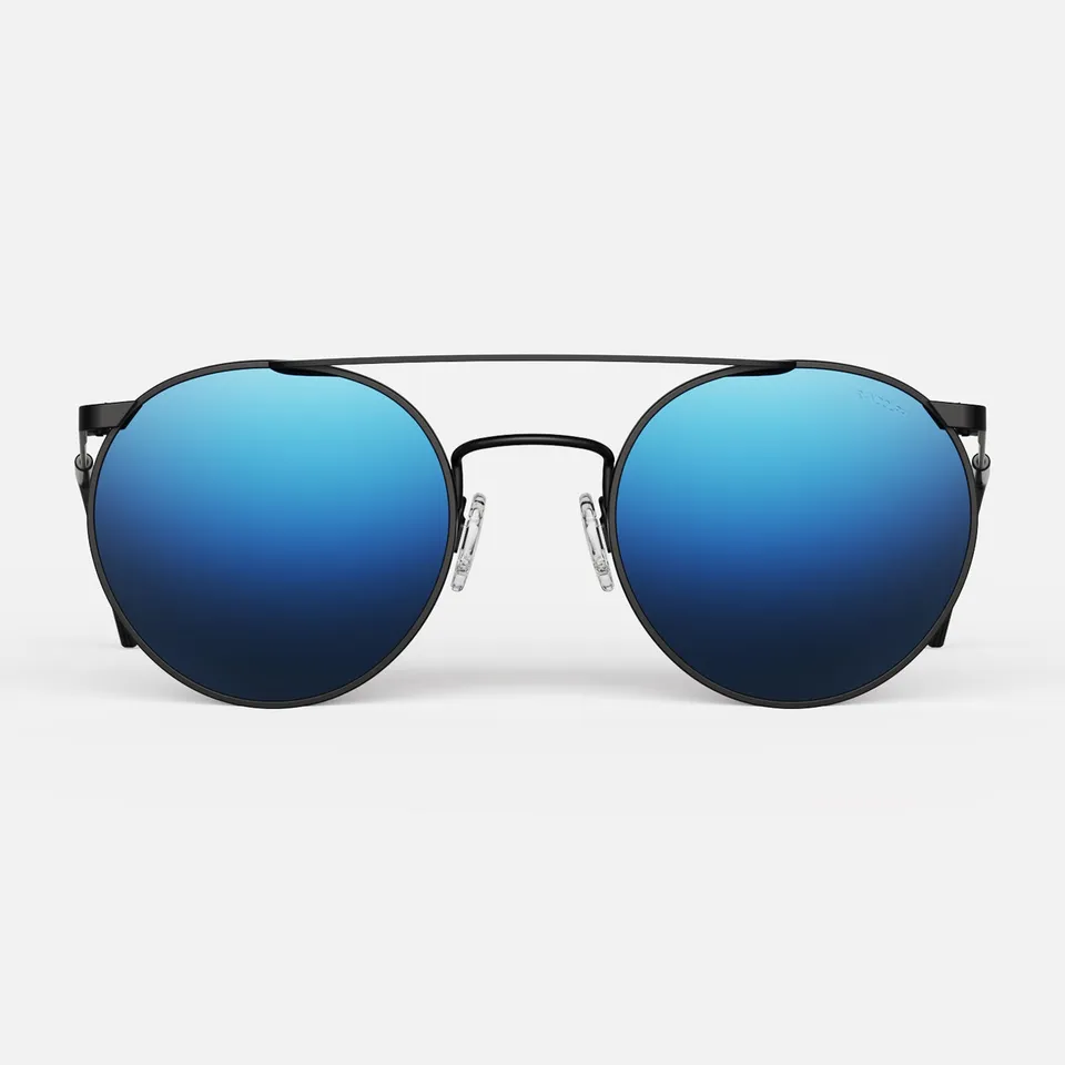Randolph P3 Shadow Black Blue occhiali da sole specchiati
