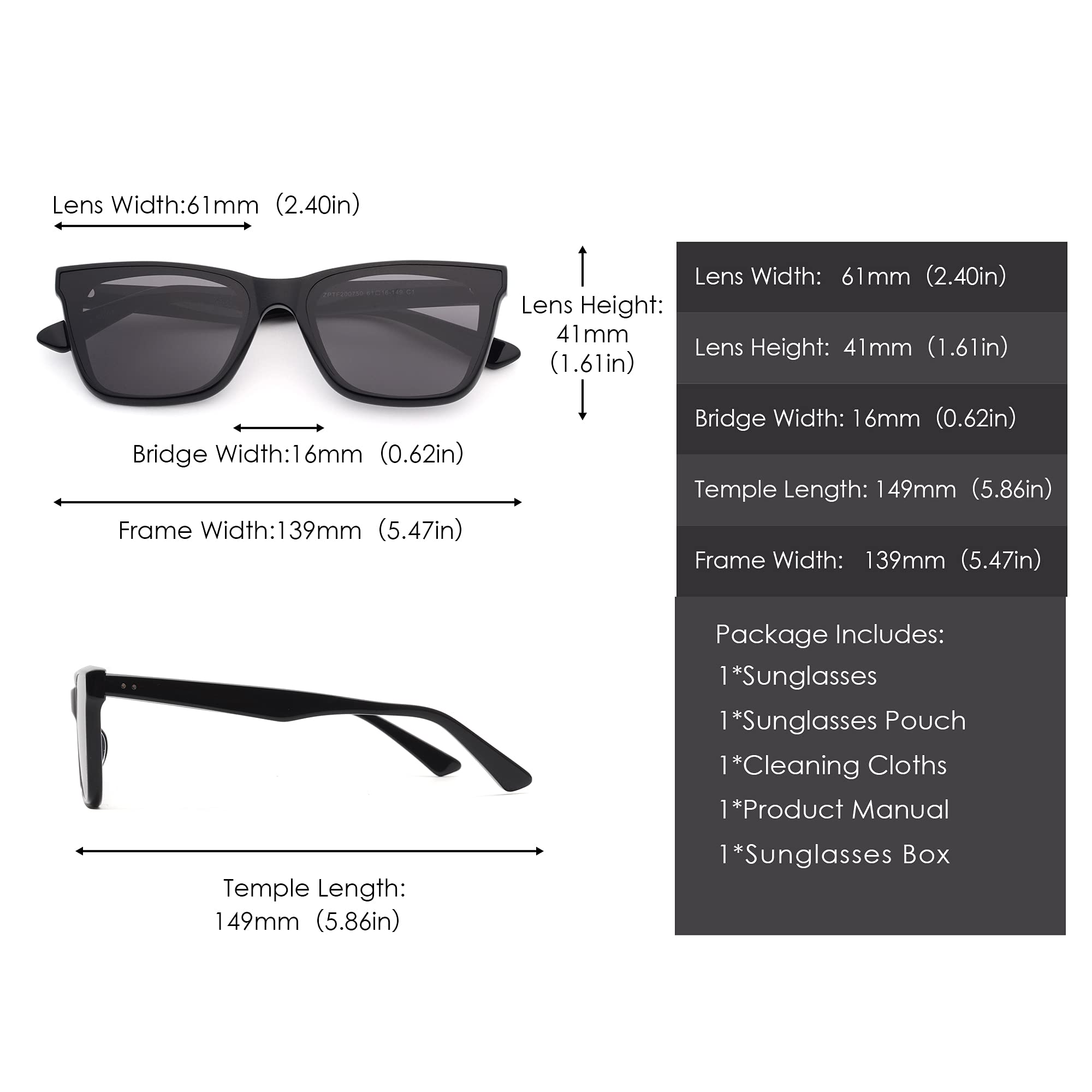 Glindar Quadrati Vintage occhiali sole acetato donna