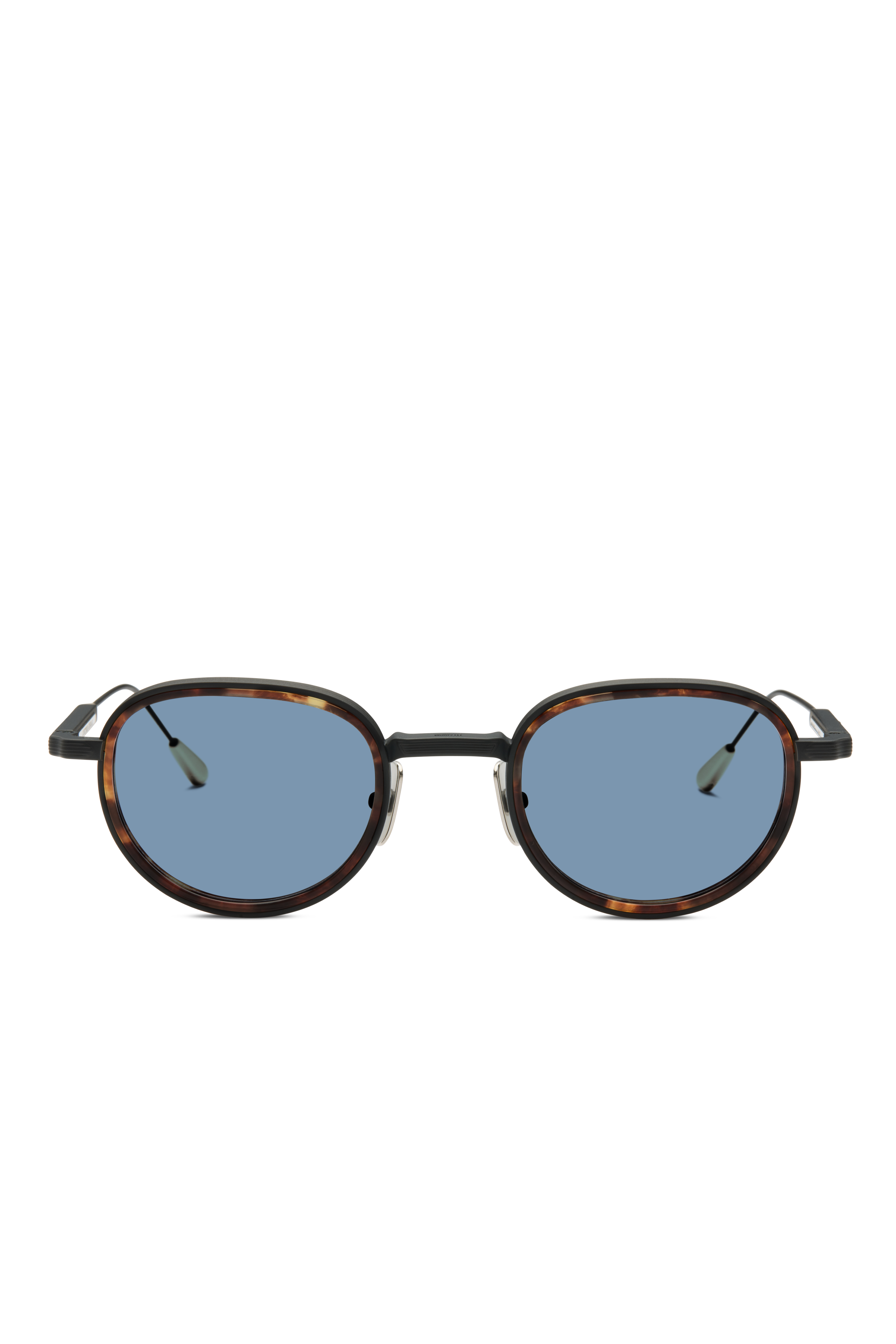 Lunetterie Generale Panache occhiali sole nero blu titanio