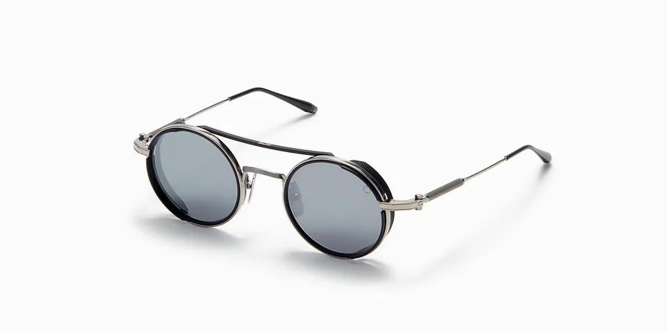 Akoni Optima Eris occhiali da sole Black Palladium in titanio