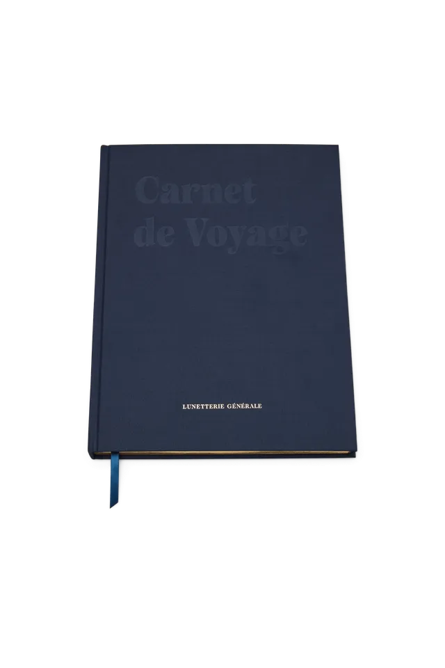 Lunetterie Generale Deluxe Notebook taccuino blu navy bordi dorati