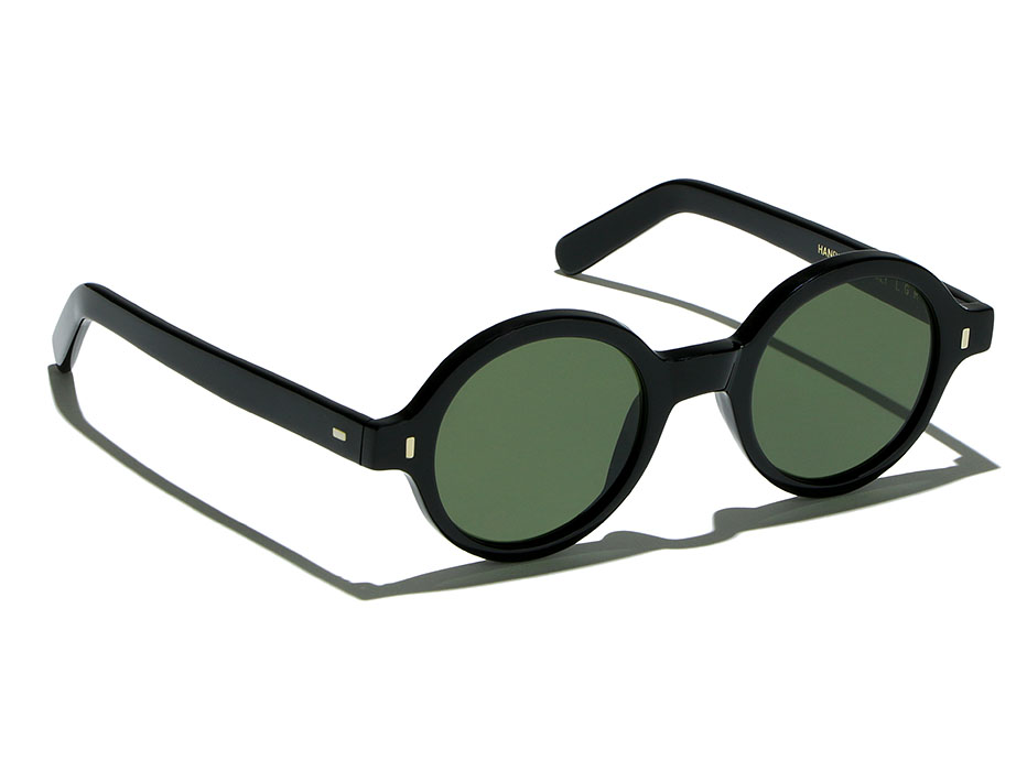 L.G.R Reunion Bold occhiali da sole nero lente verde