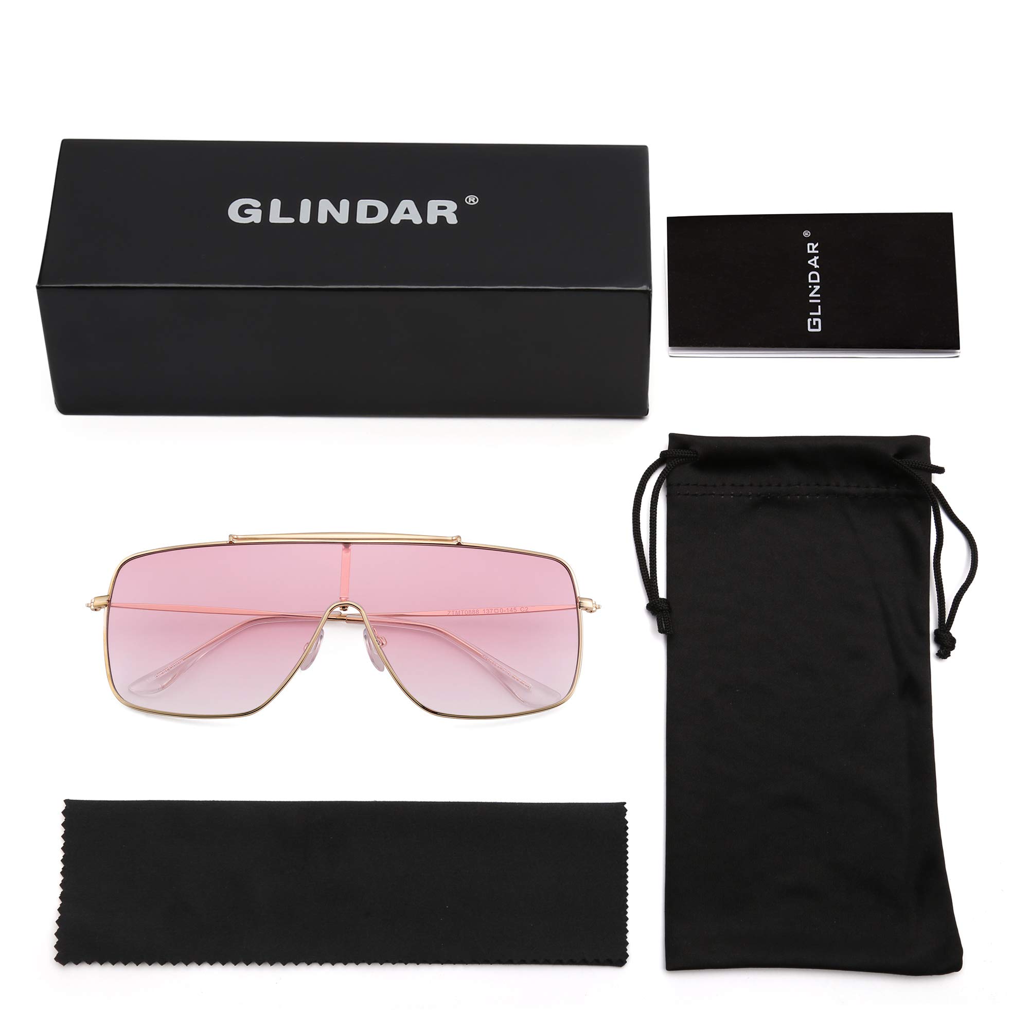 Glindar Scudo occhiali da sole monopezzo metallo donna