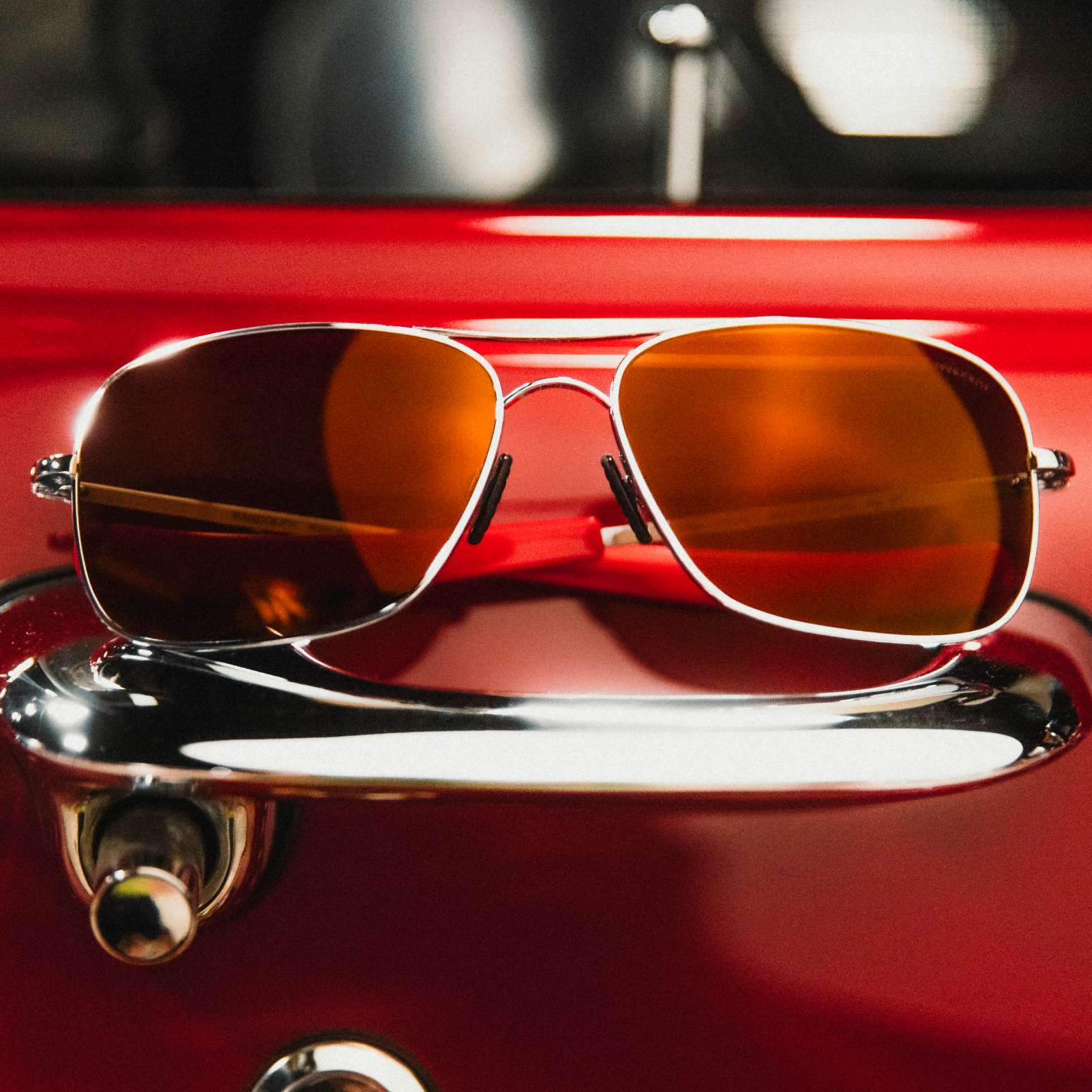 Randolph Shelby Archer Bright Chrome Redline occhiali da sole uomo