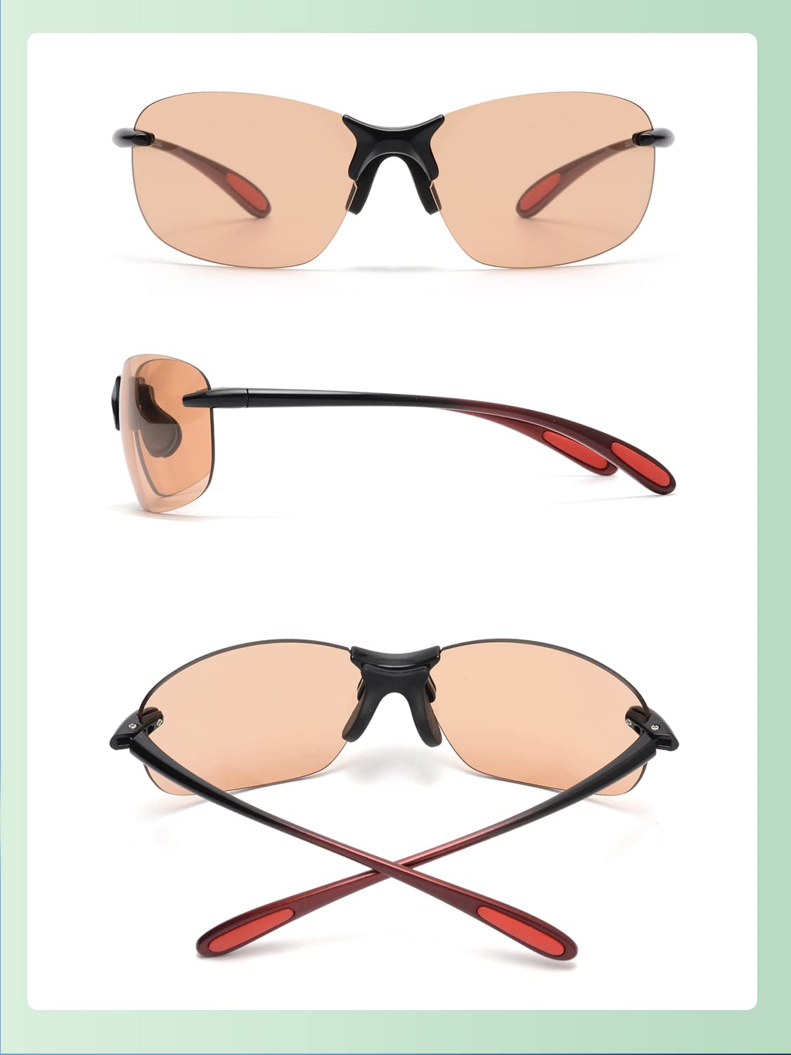 Glindar TR90 Pilot occhiali da sole sportivi uomo donna