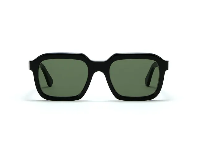 L.G.R Raffaello occhiali da sole nero lente verde base 2