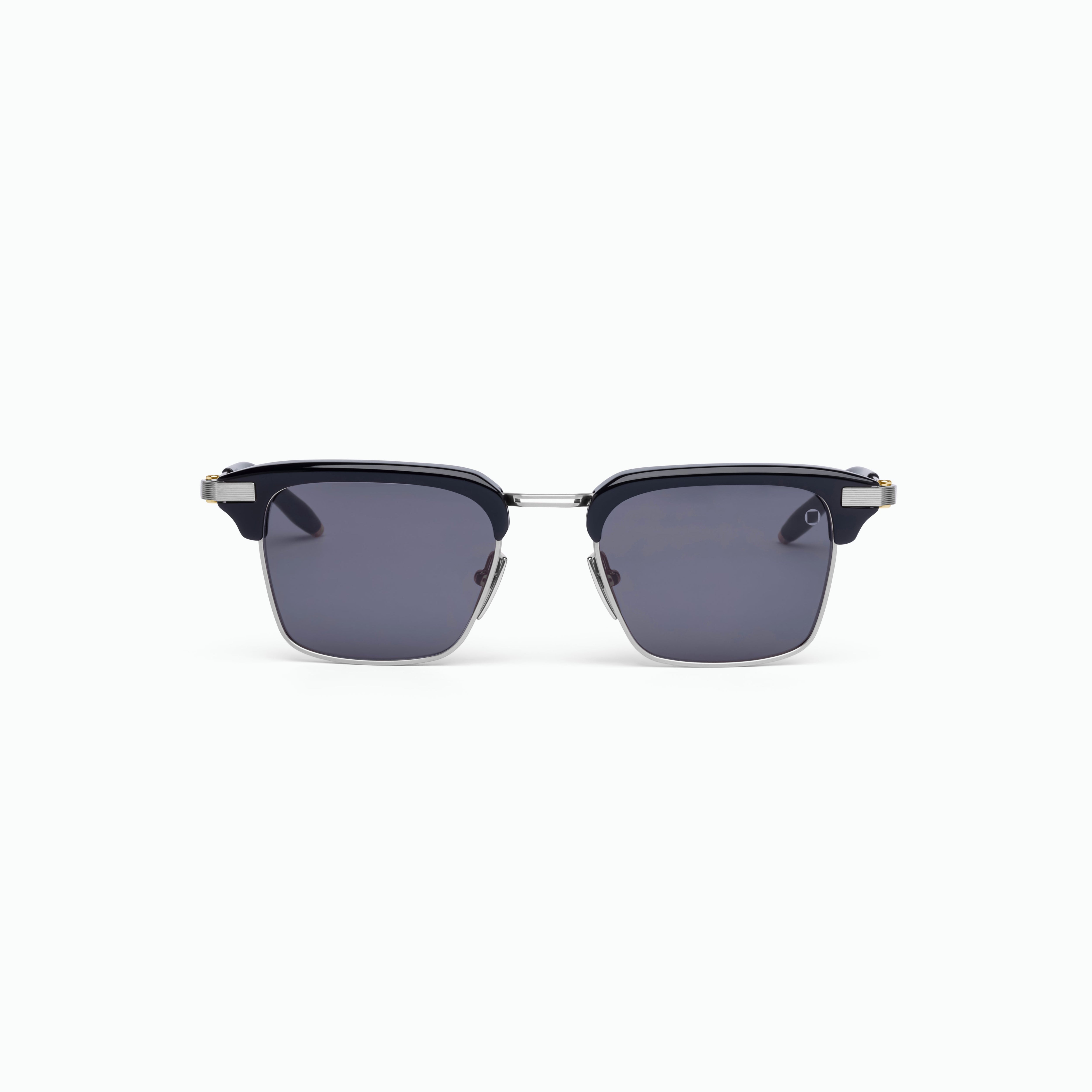 Akoni Horizon Euclid occhiali da sole nero palladio browline