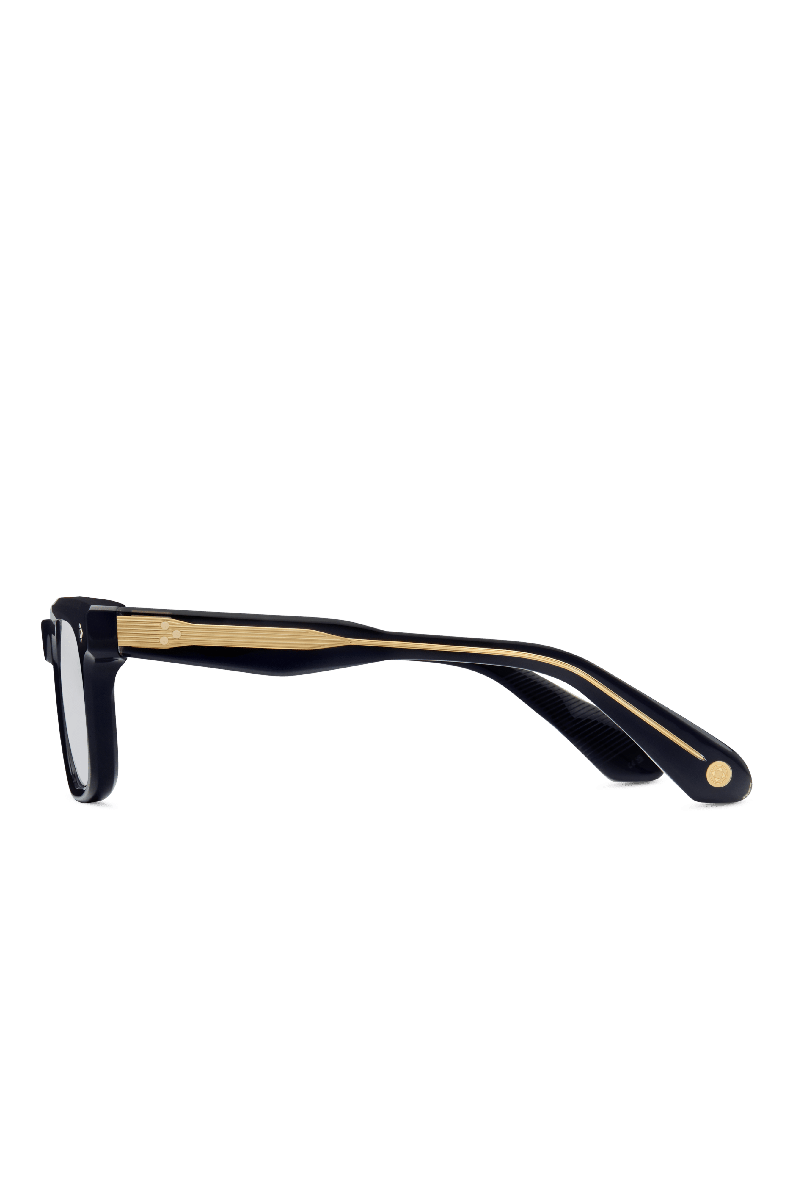 Lunetterie Generale Grand Voyageur occhiali da vista nero oro acetato