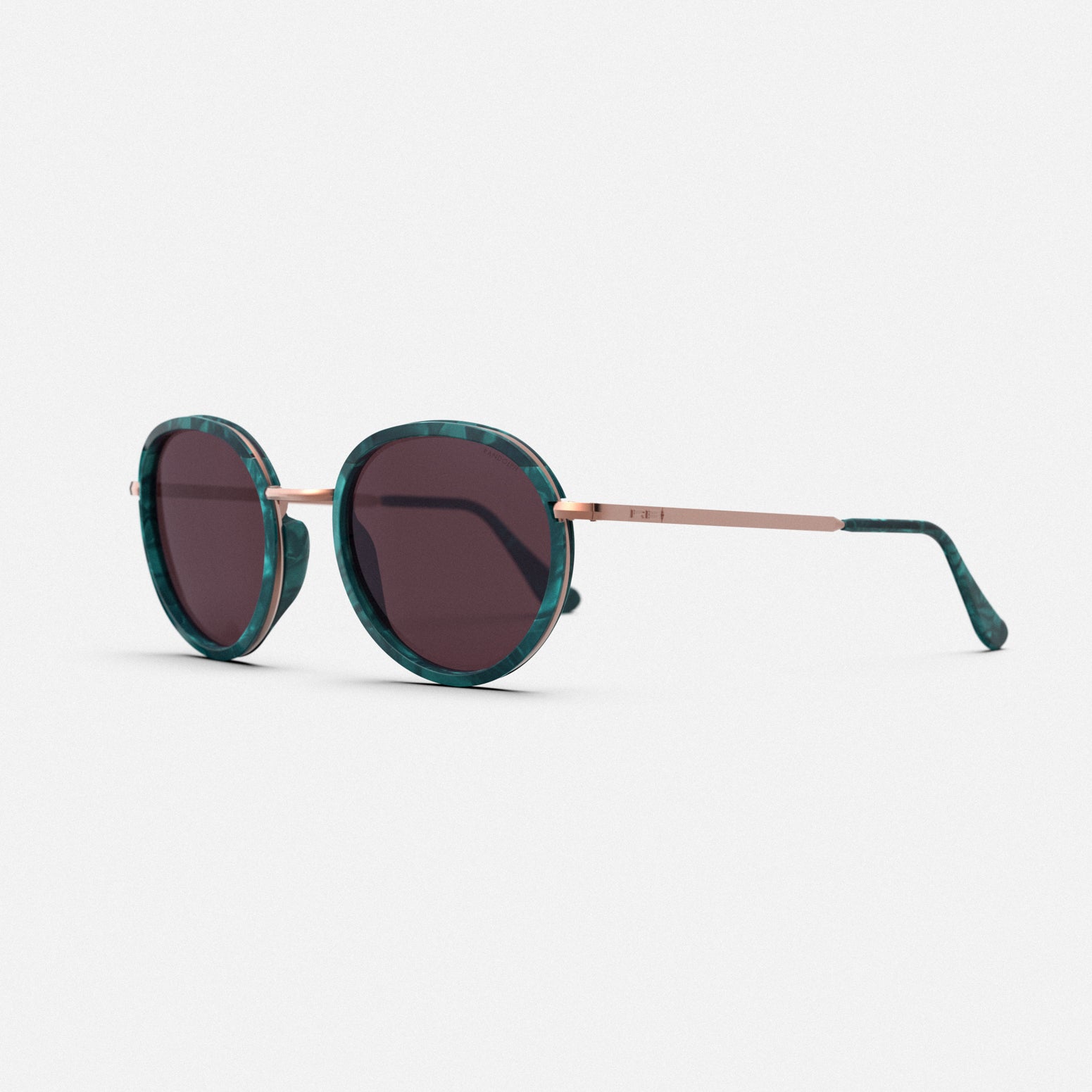 Randolph Douglas occhiali da sole oro rosa vintage 50mm