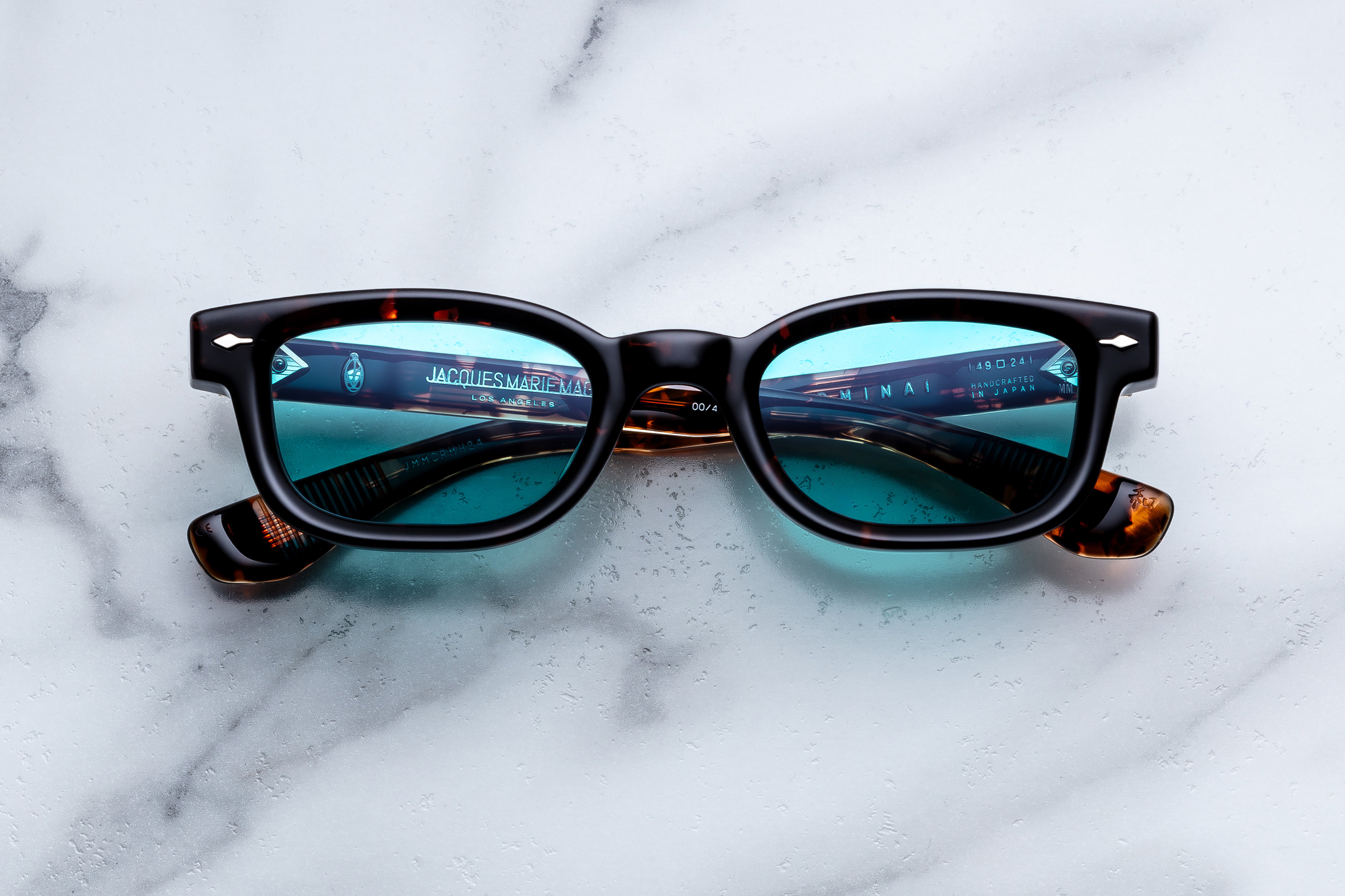 Jacques Marie Mage Carmina occhiali da sole 6W-Titan Cerulean