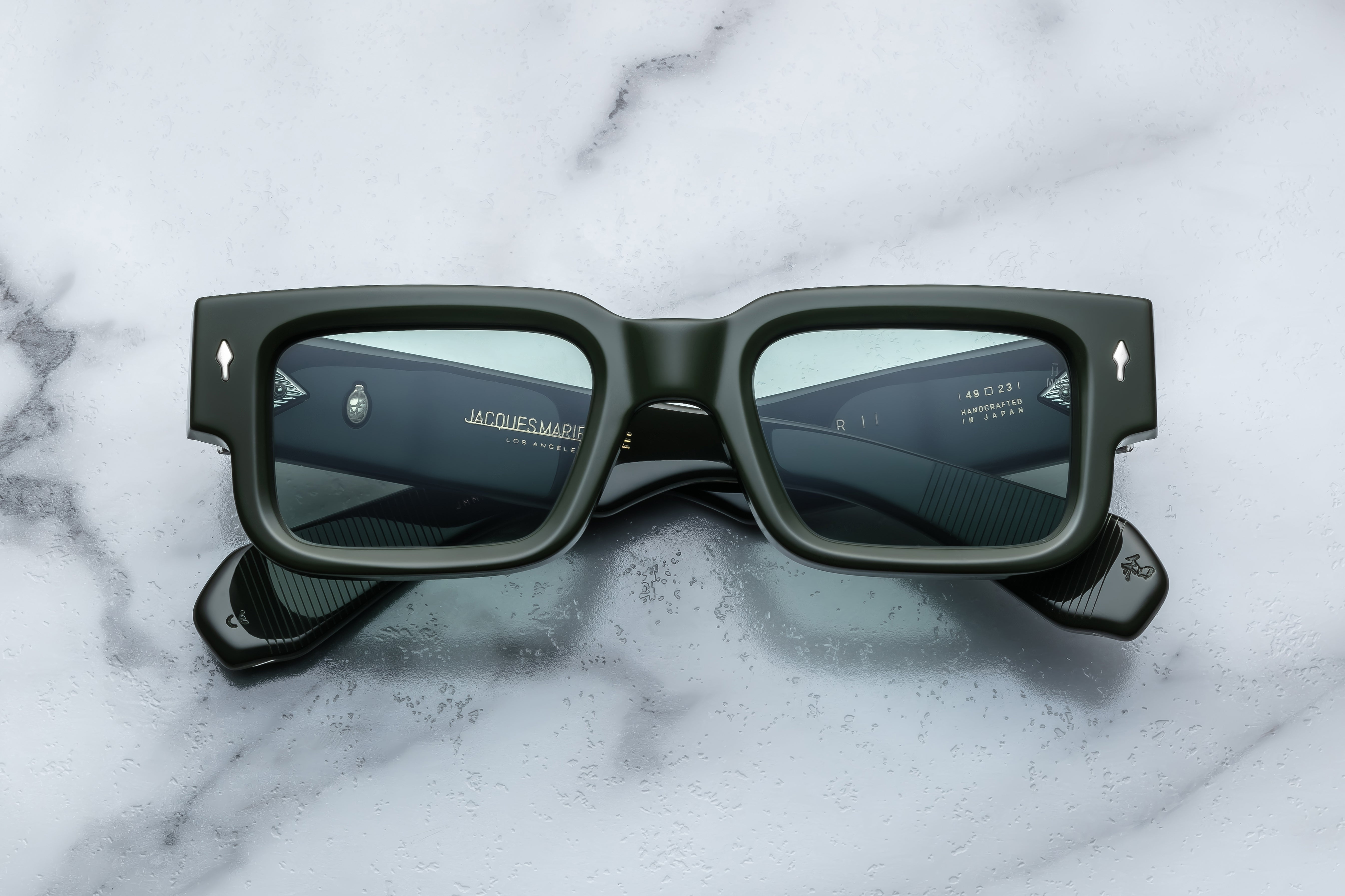 Jacques Marie Mage Ascari occhiali da sole Nero Specchio acetato