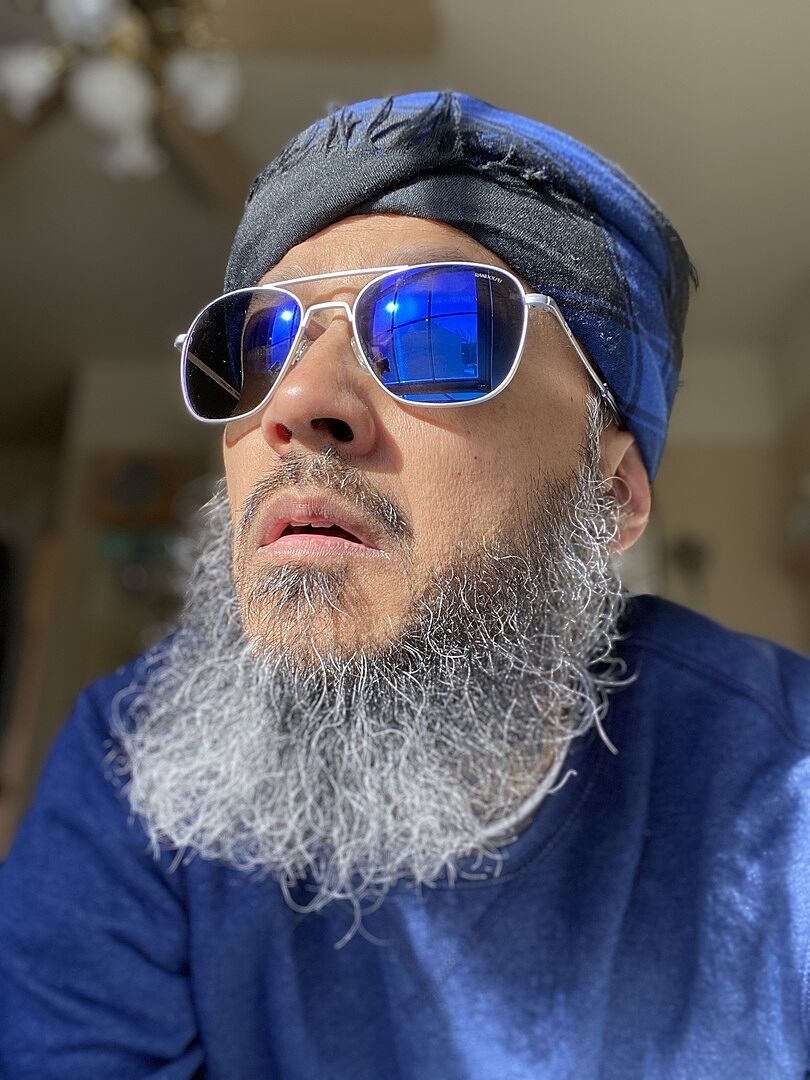Randolph Aviator Matte Chrome occhiali da sole Atlantic Blue