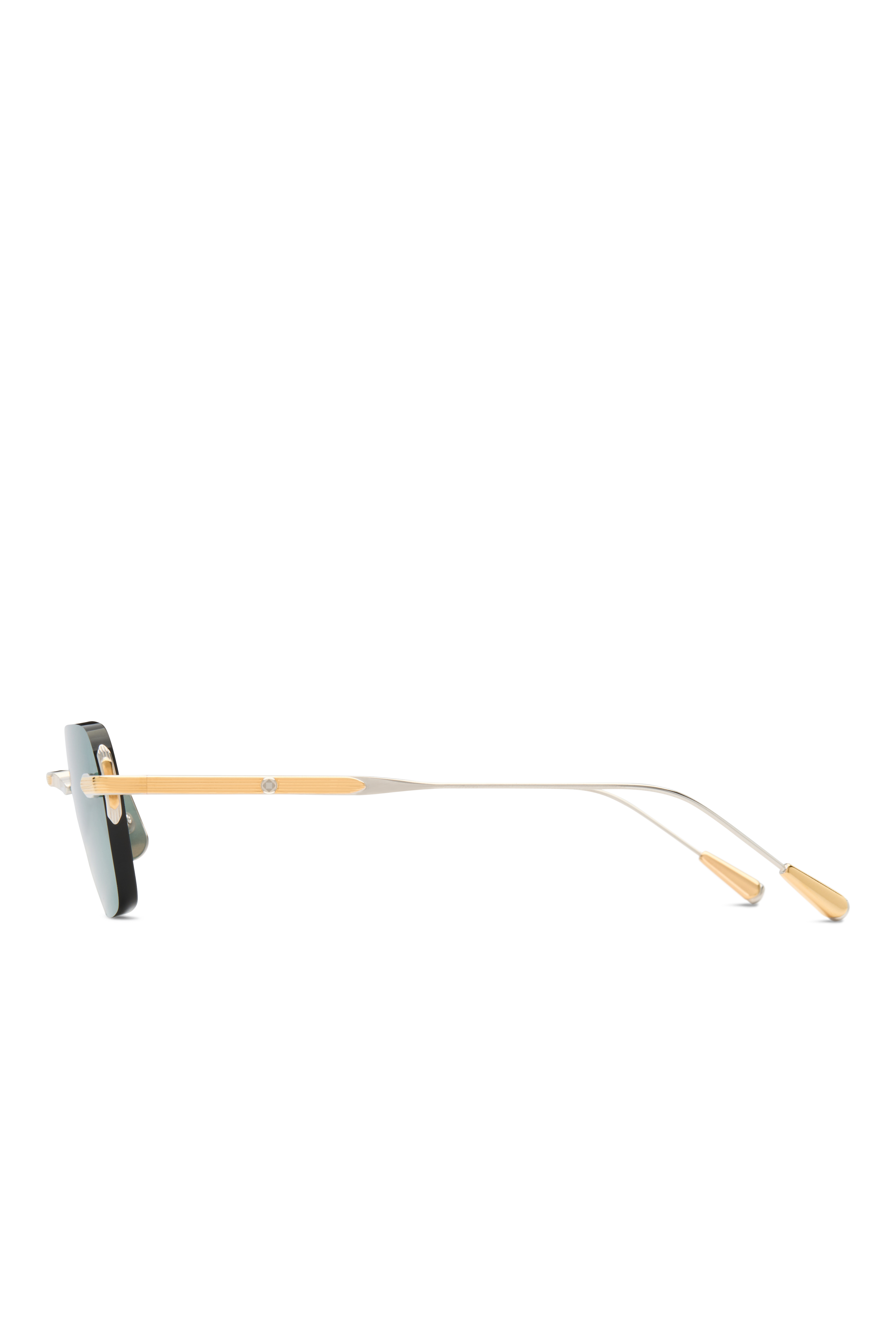 Lunetterie Générale Wabi-Sabi occhiali sole rimless nero blu
