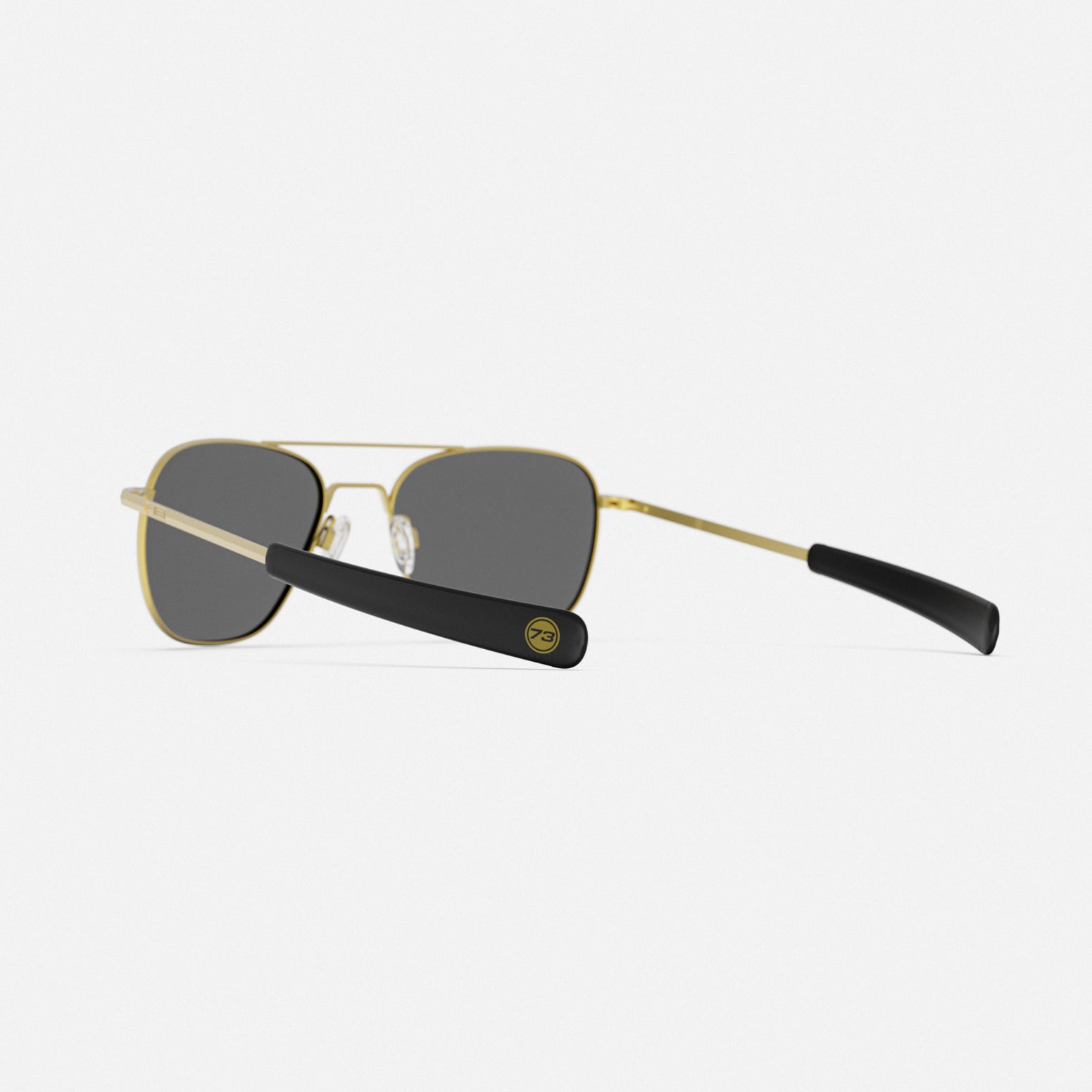 Randolph Aviator occhiali da sole 23k Satin Gold Apex Gray