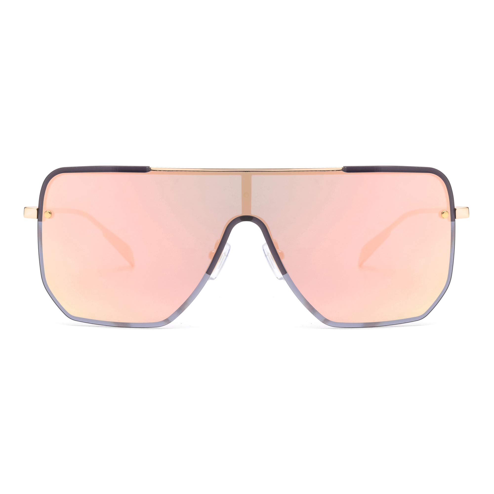 Glindar Scudo occhiali da sole oversize flat top unisex sport