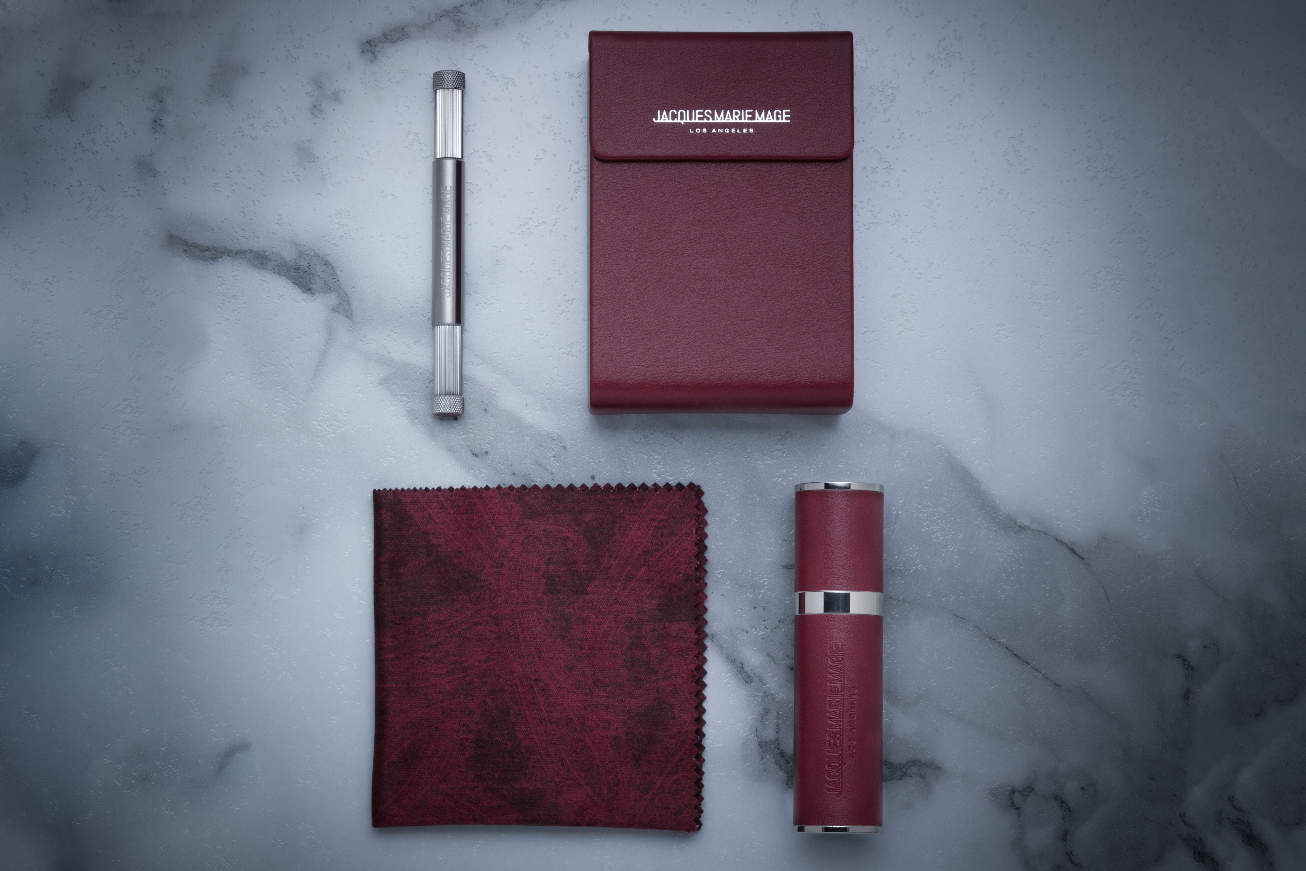 Jacques Marie Mage Eyewear Performance Kit pulizia bordeaux