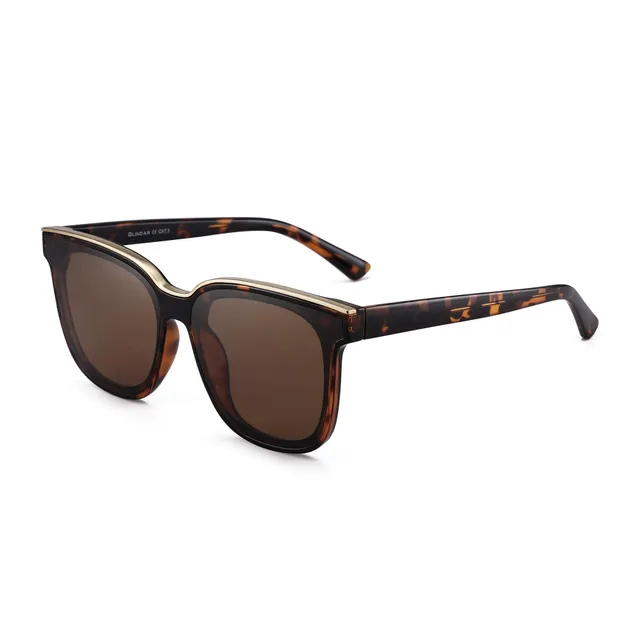 Glindar Quadrati occhiali da sole specchiati oversize UV400 unisex