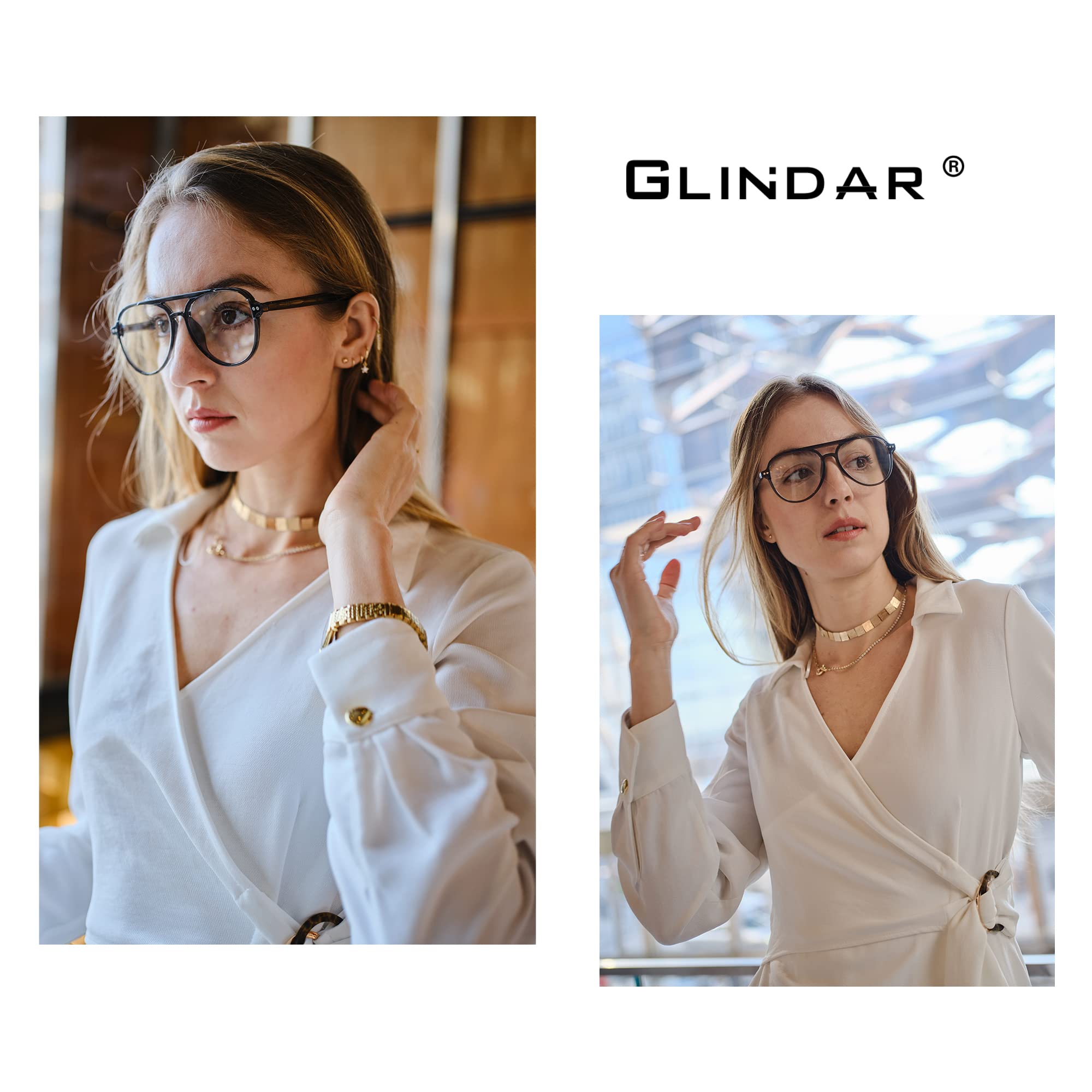 Glindar Pilota TR occhiali anti luce blu schermo
