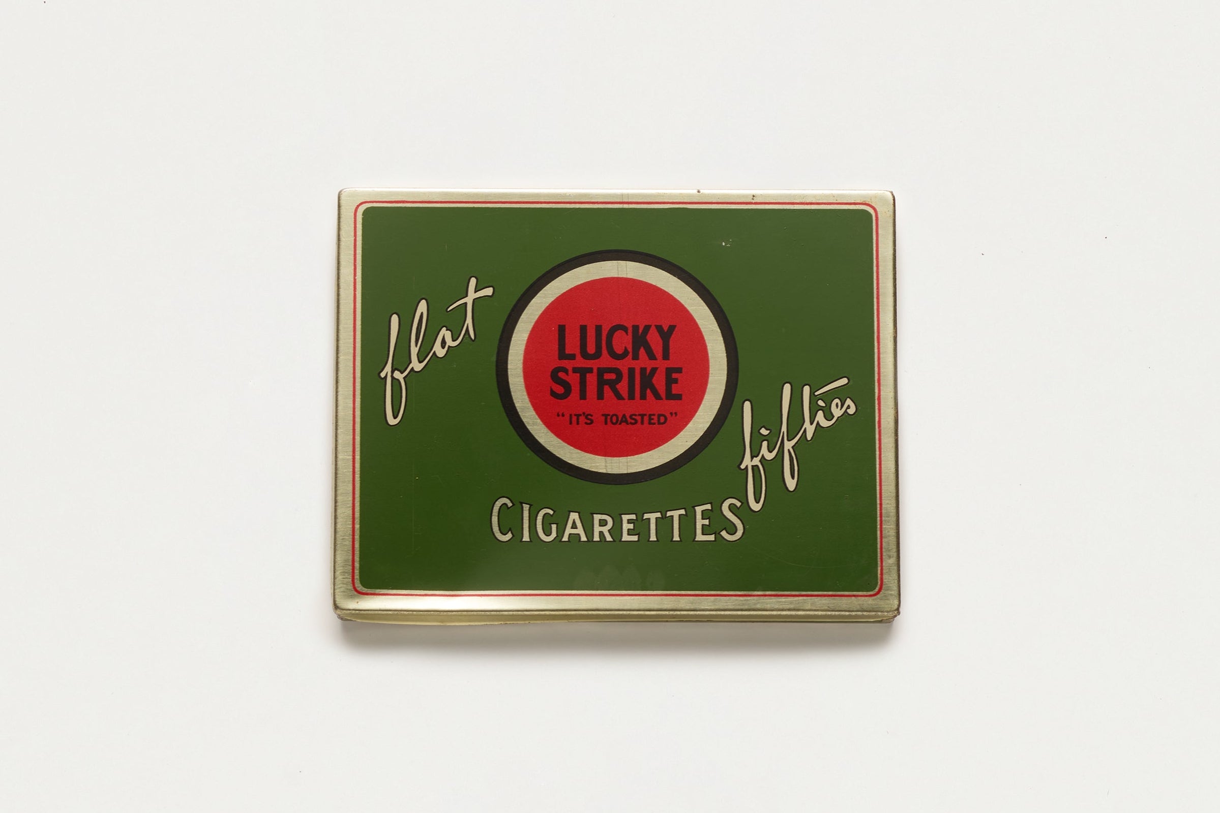 Lucky Strike Cigarette Tin c.1930s scatola vintage