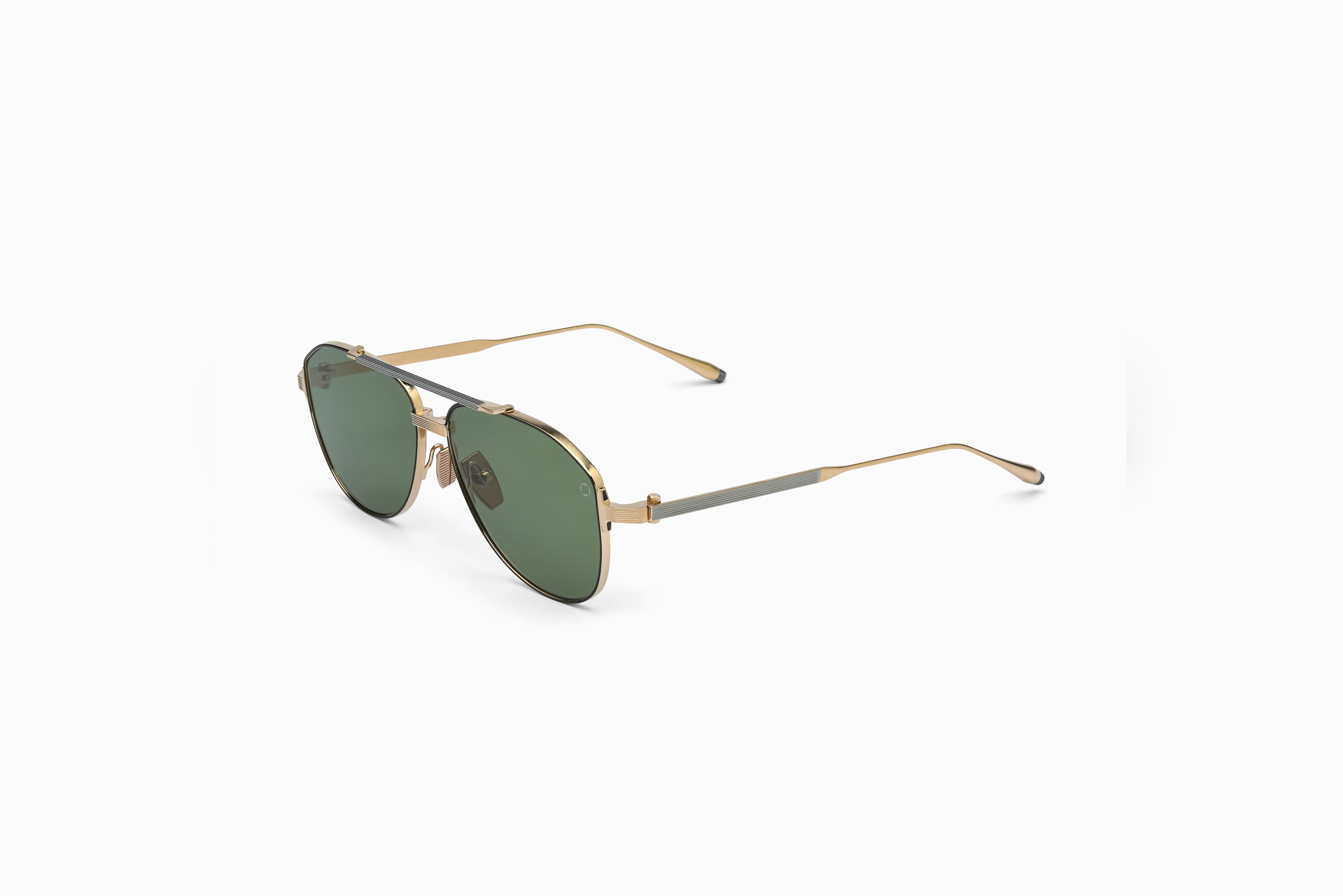 Akoni Delta Helios occhiali da sole Brushed Gold titanio