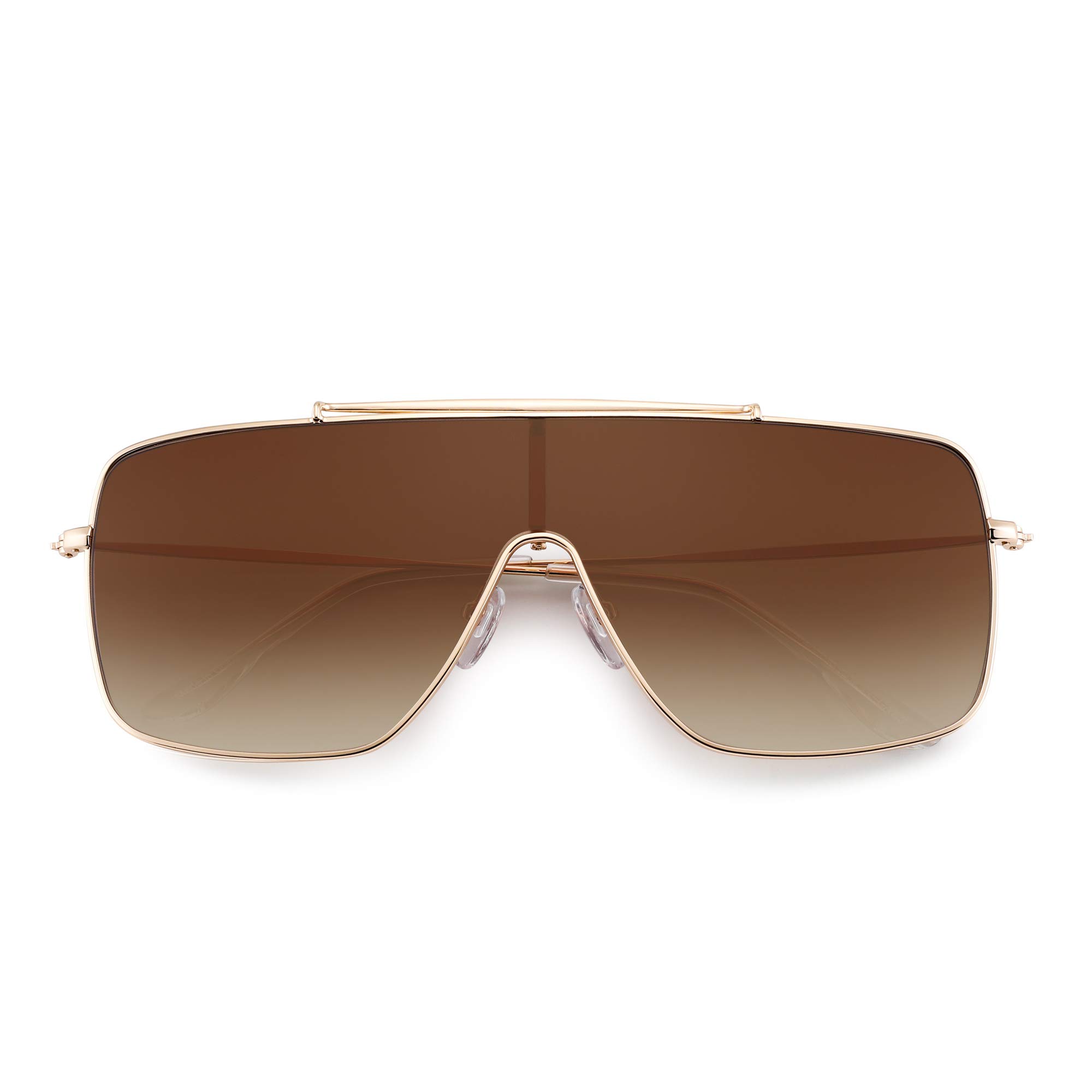 Glindar Scudo occhiali da sole oversize lente sfumata