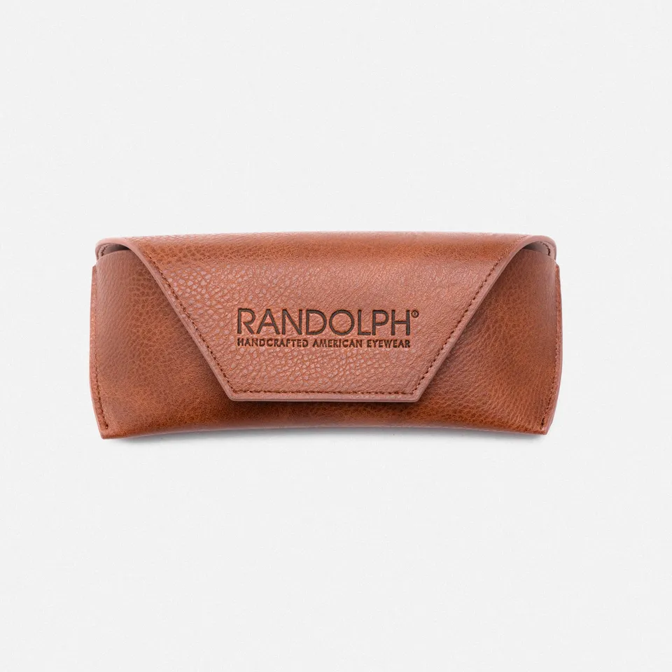 Randolph Travel custodia occhiali pelle tan