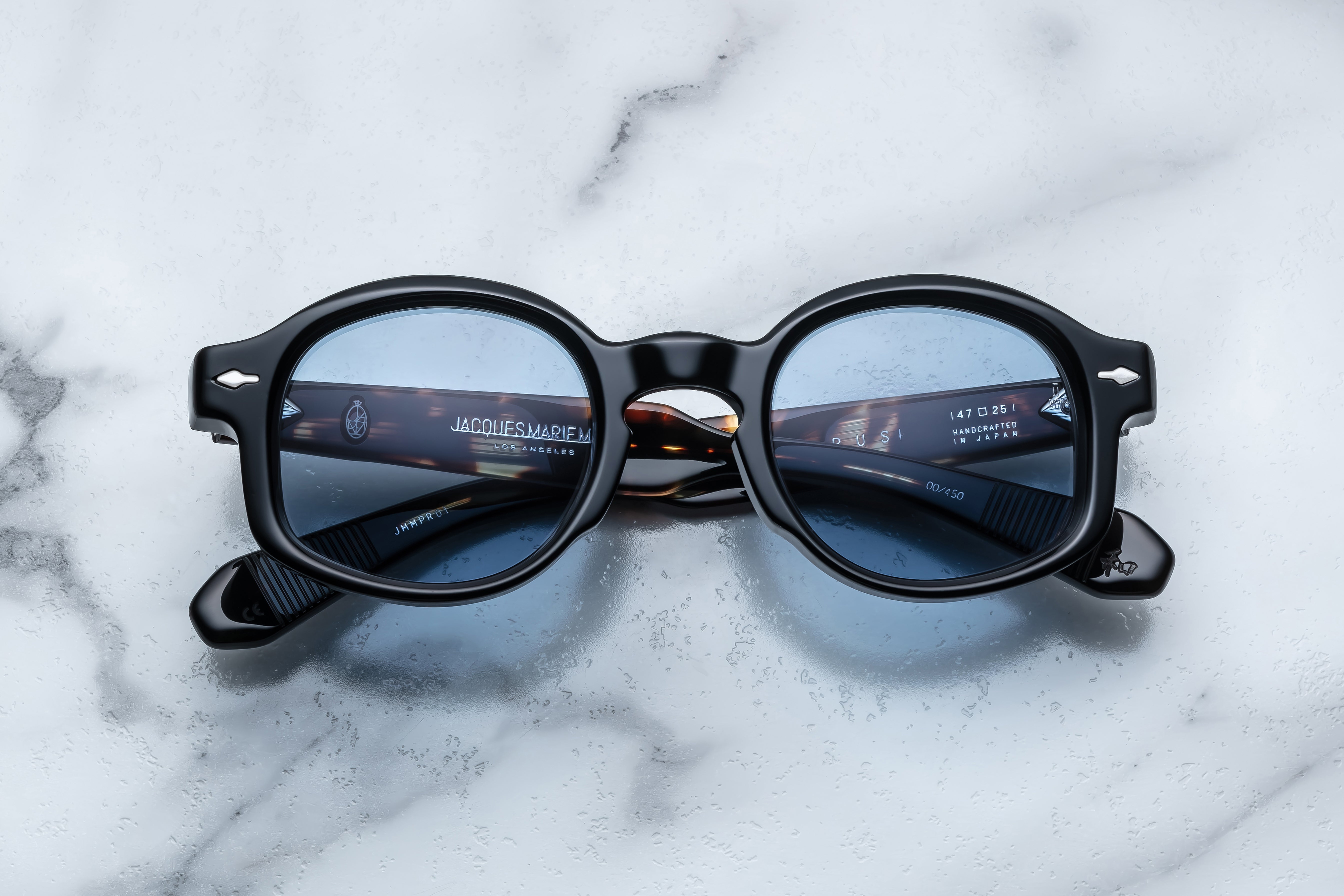 Jacques Marie Mage Petrus occhiali sole 01-Noir Cerulean