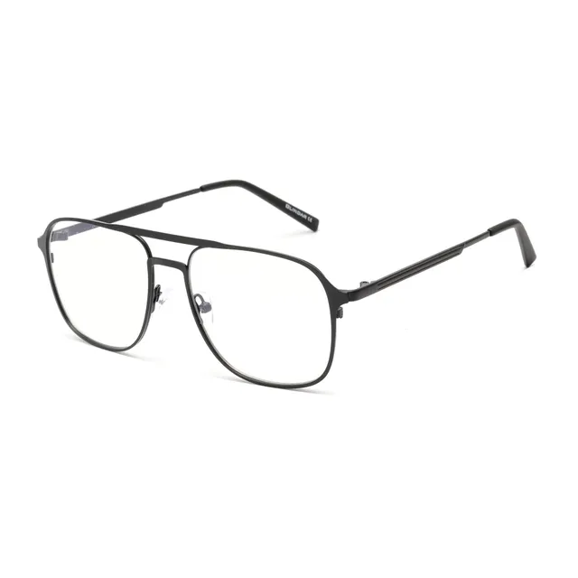 Glindar Occhiali Luce Blu Quadrati Donna Montatura Metallo