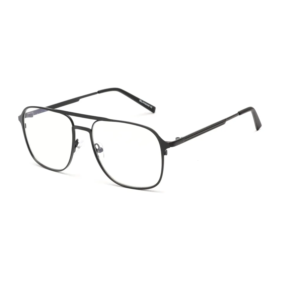 Glindar Occhiali Luce Blu Quadrati Donna Montatura Metallo