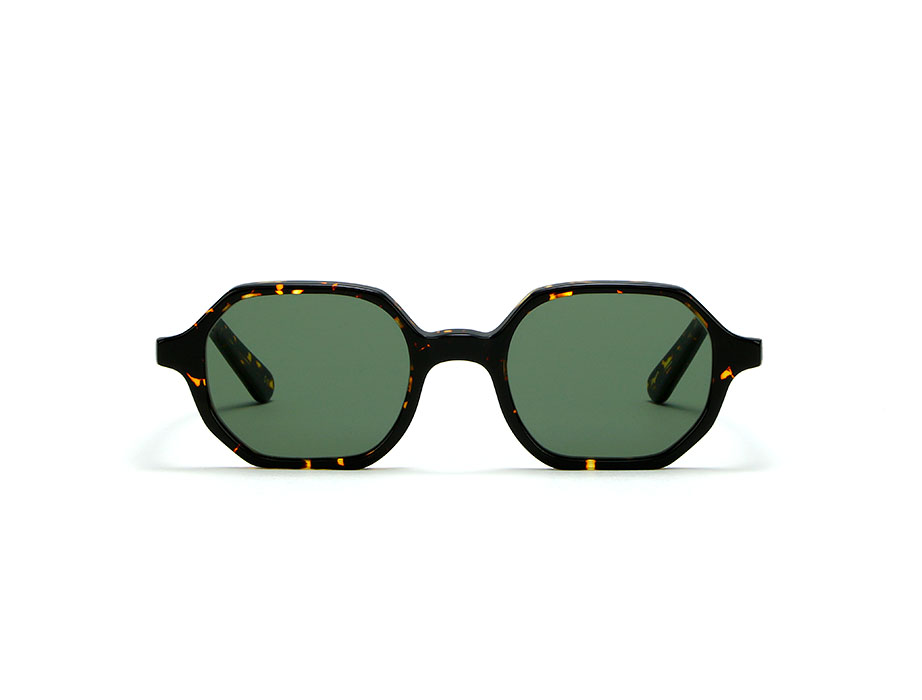 L.G.R Zanzibar Occhiali da Sole Havana Scuro Verde