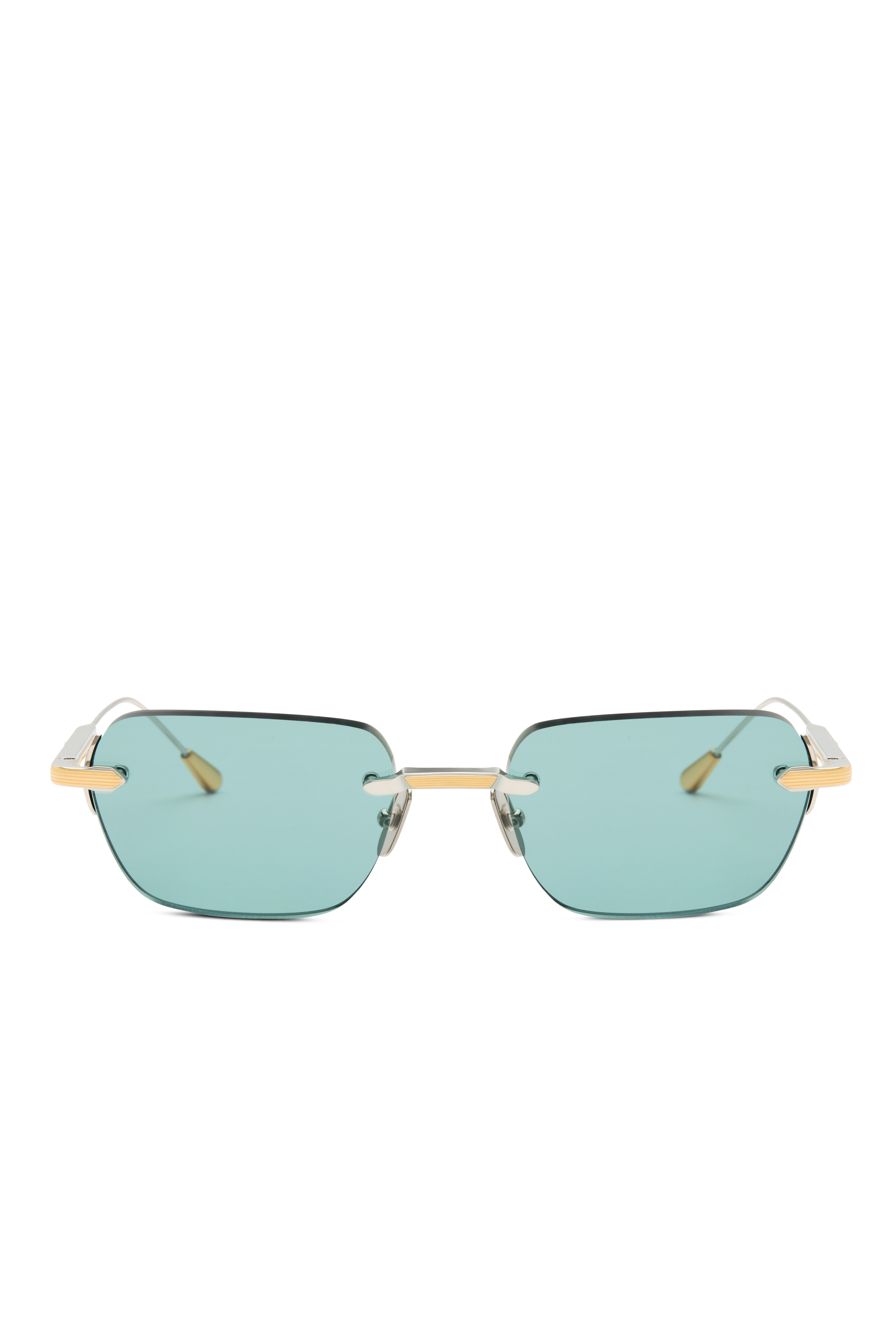 Lunetterie Générale Wabi-Sabi occhiali sole rimless nero blu