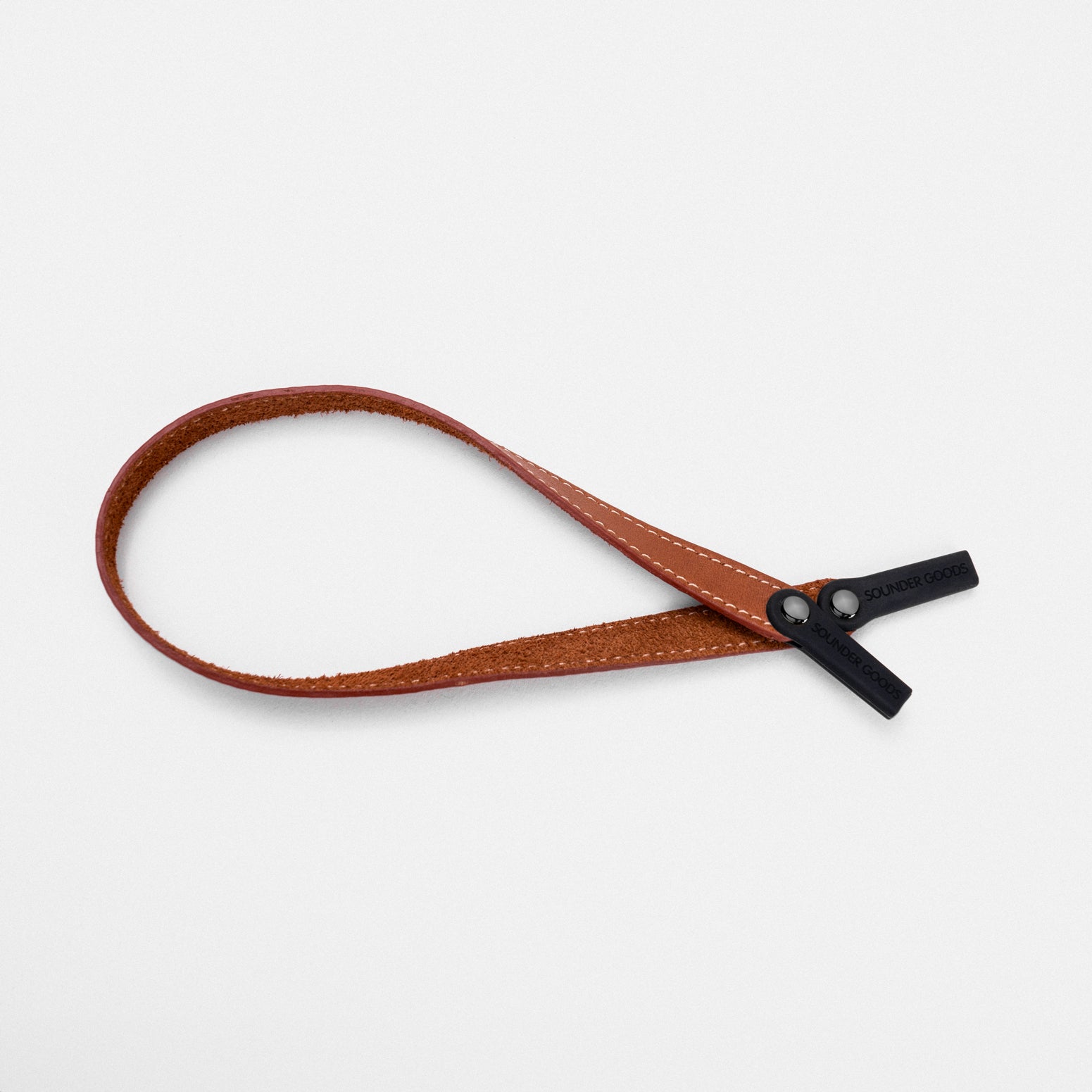 Randolph cordino occhiali pelle cognac gunmetal