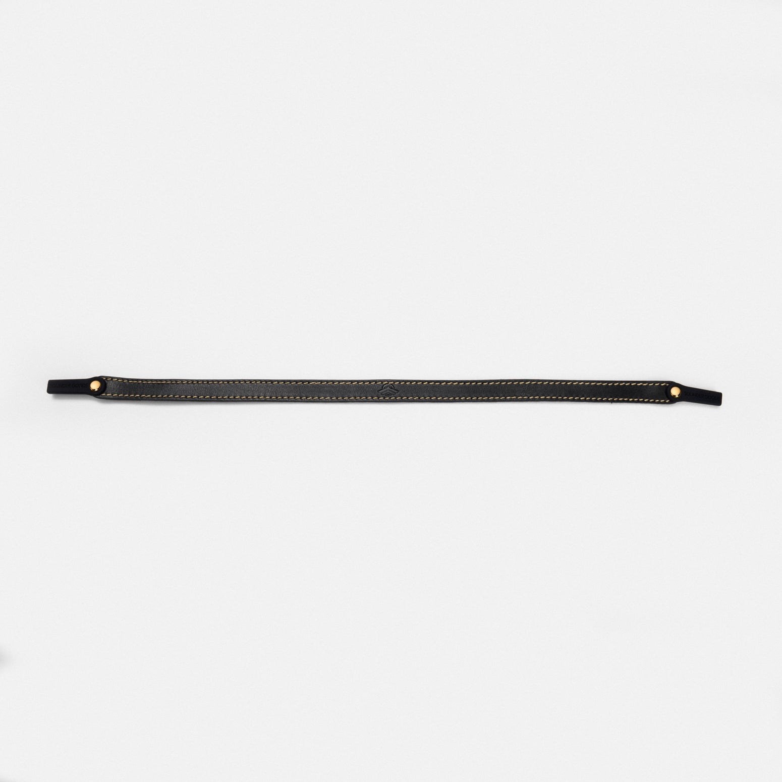 Randolph Sounder Goods cordino occhiali pelle nero oro 23kt