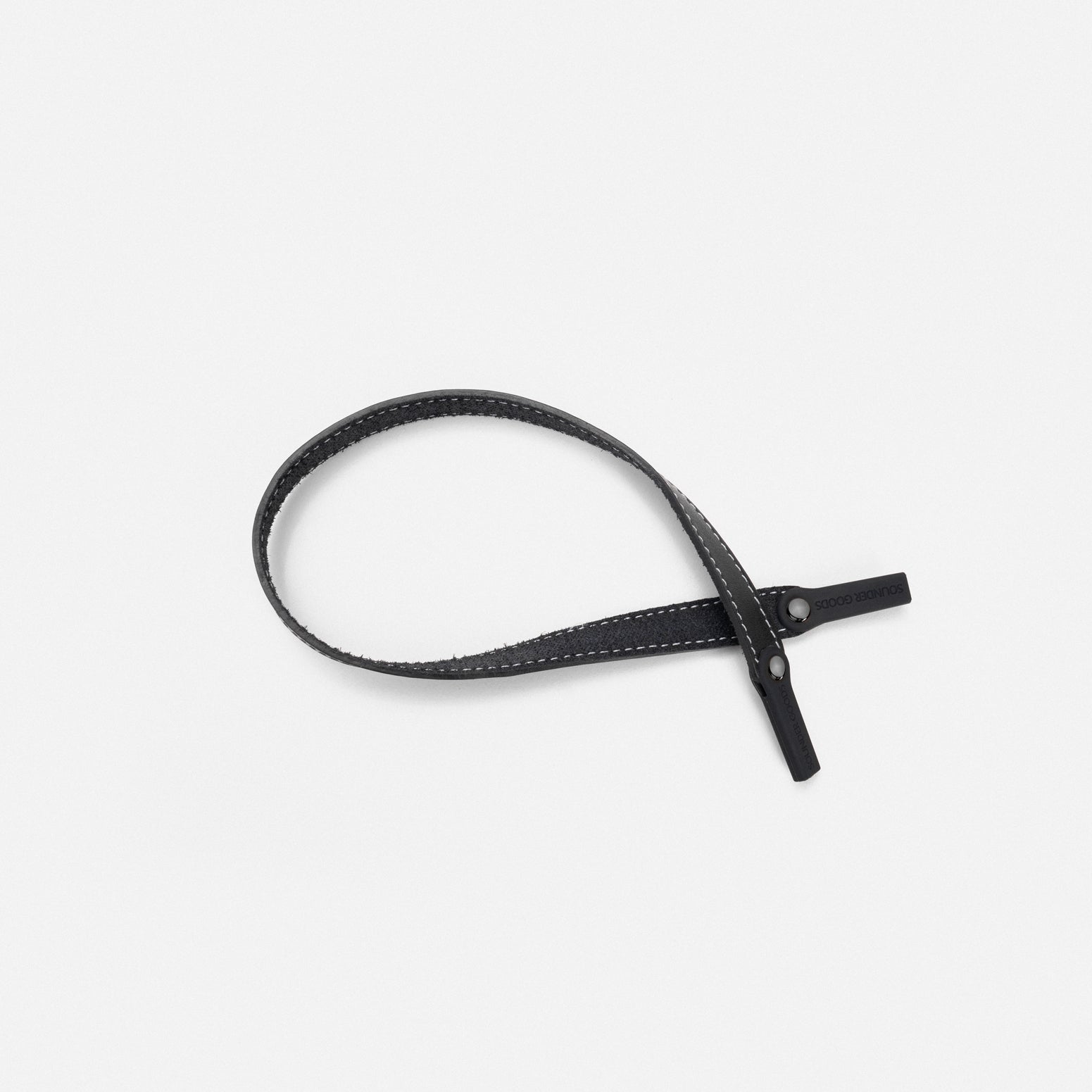 Randolph Sounder Goods Cordino Occhiali Pelle Nero Gunmetal