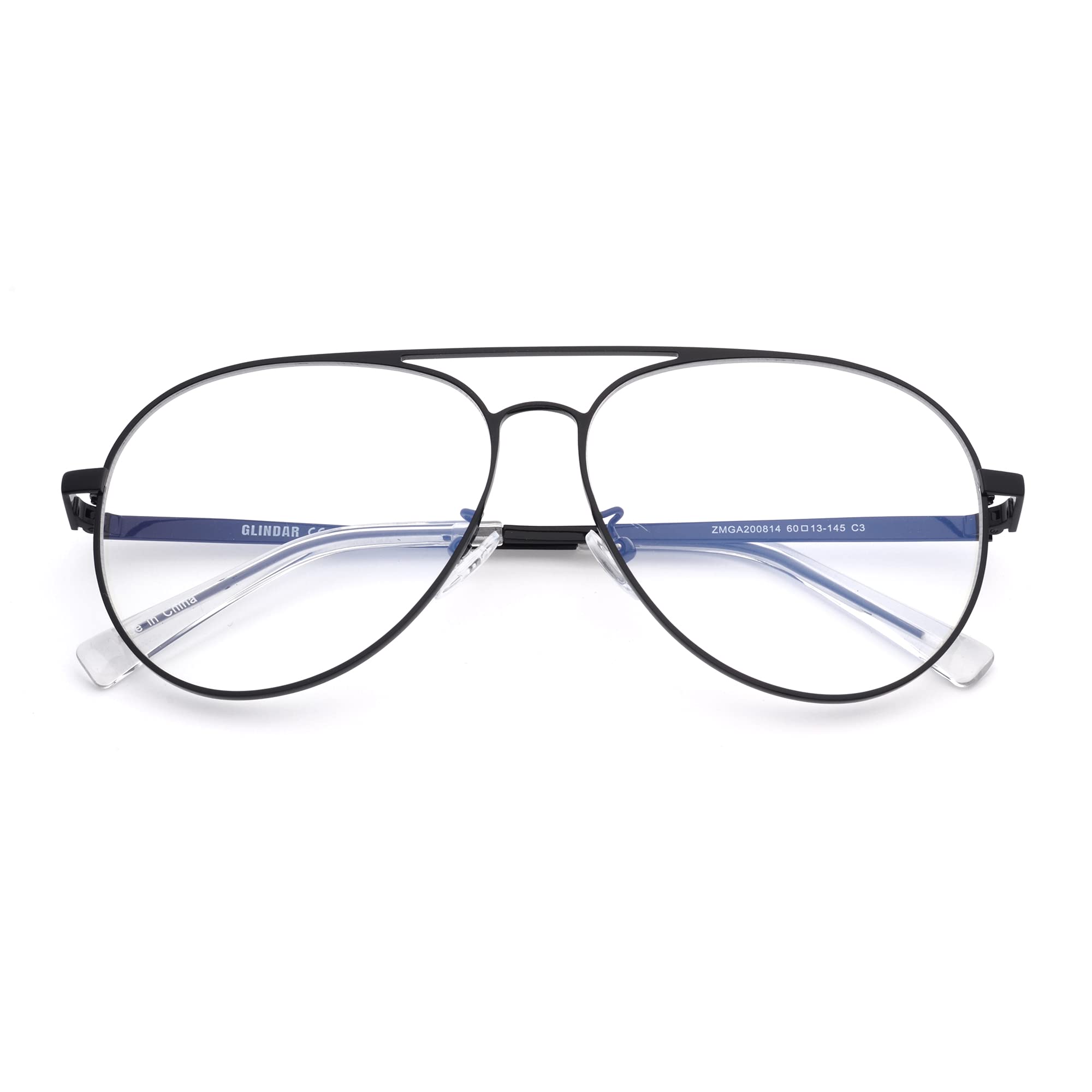 Glindar occhiali luce blu computer unisex metallo
