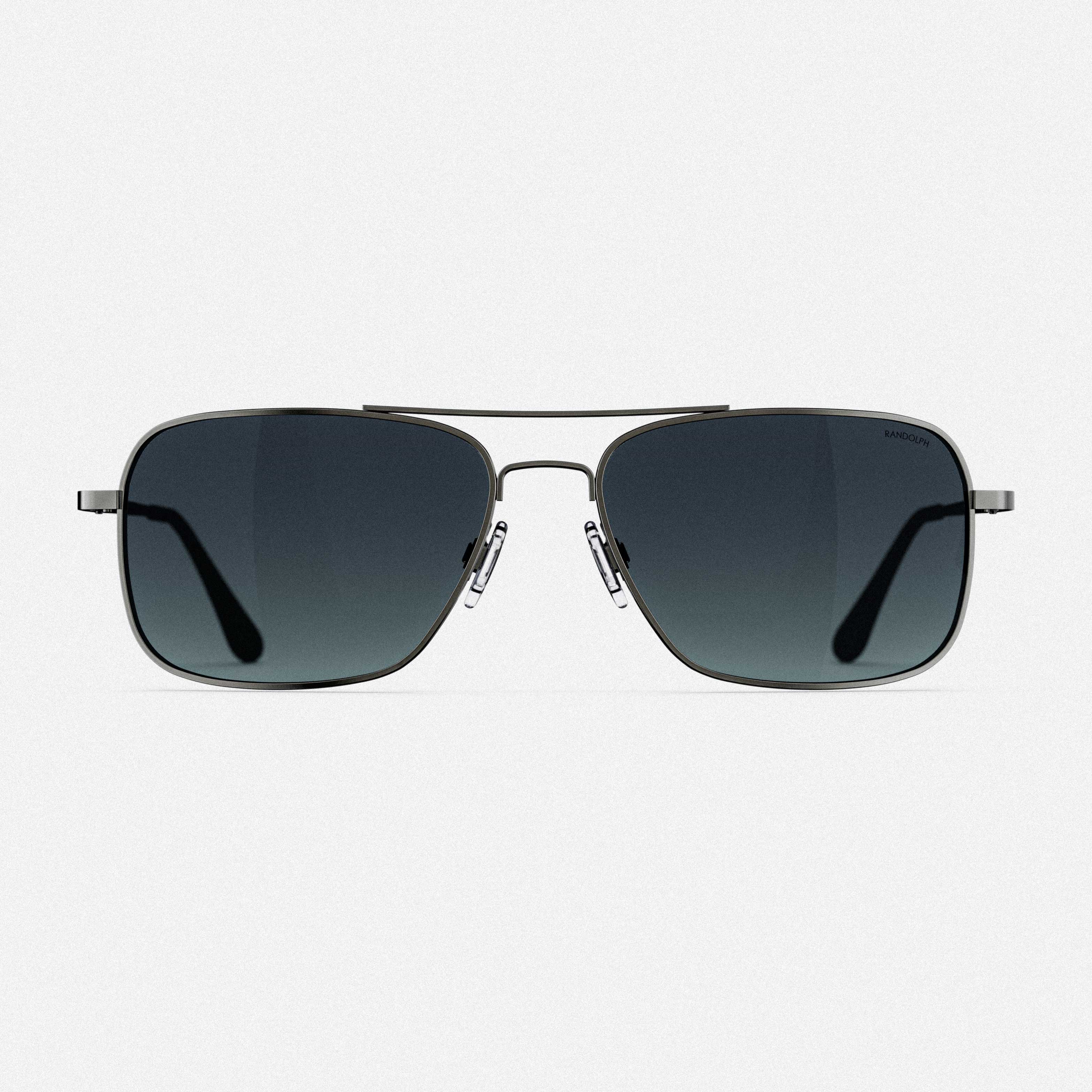 Randolph Frontier Satin Gunmetal occhiali da sole Slate 59 mm