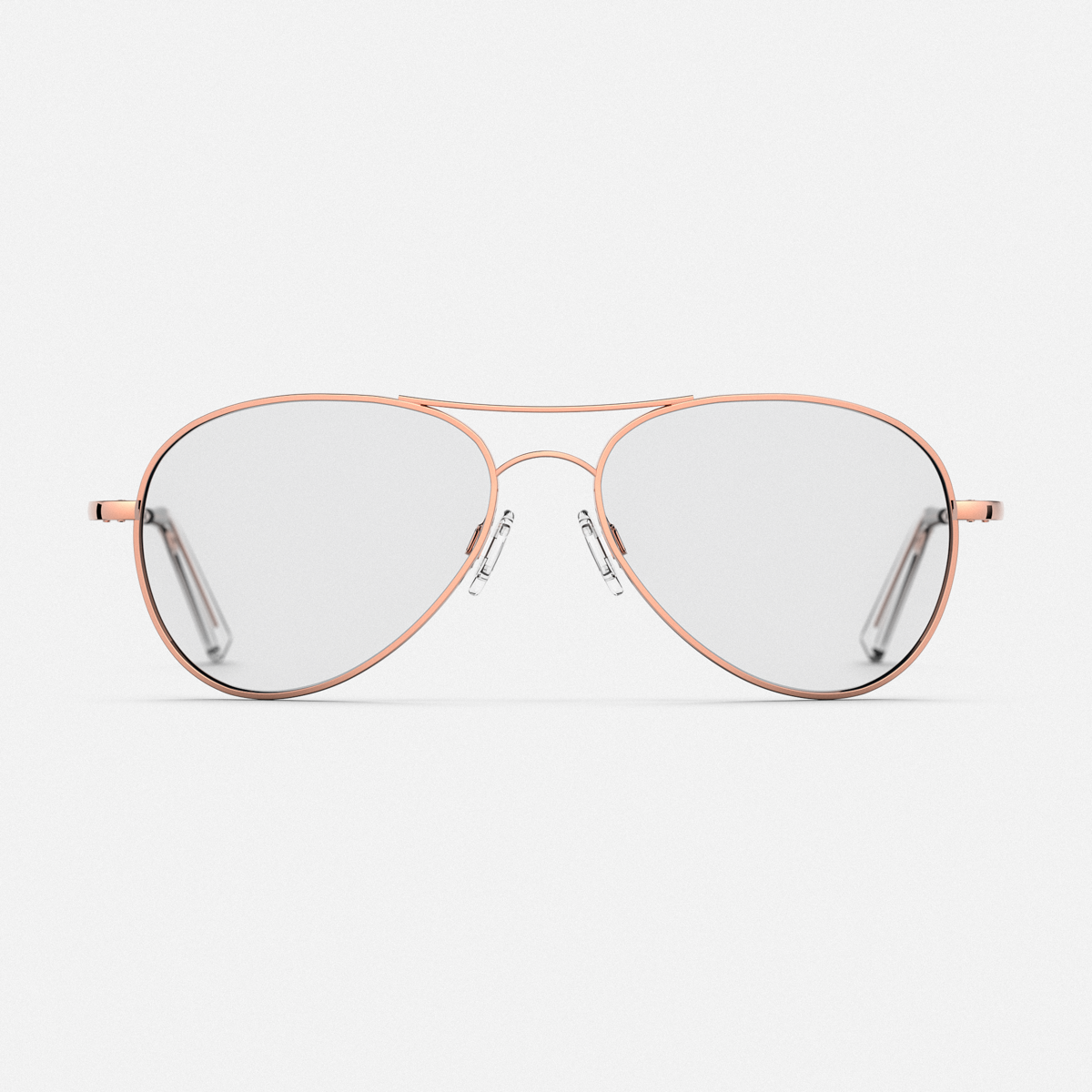 Randolph Amelia 22k Rose Gold Clear occhiali oro rosa 57mm
