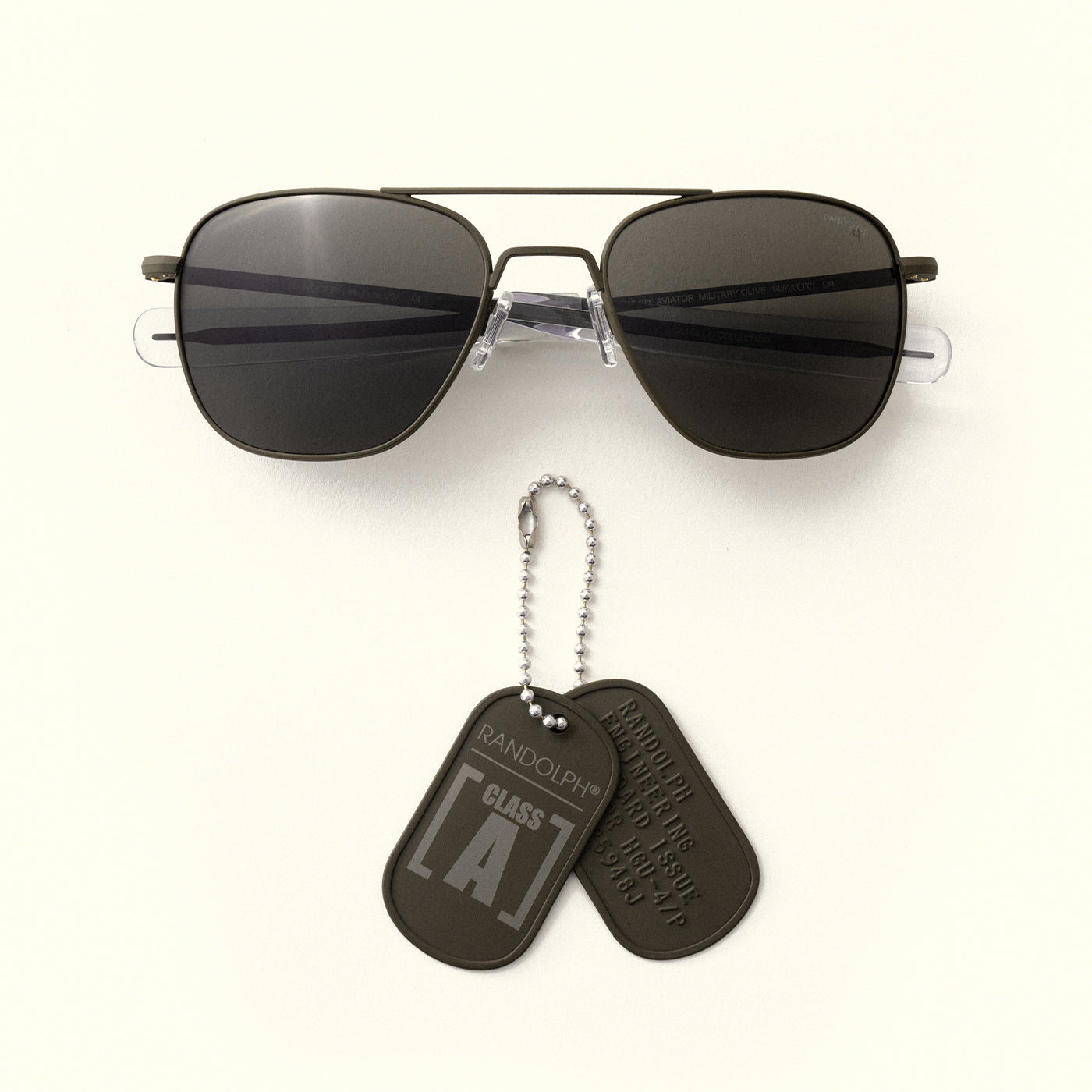 Randolph Class A Aviator Military Olive occhiali da sole 55mm
