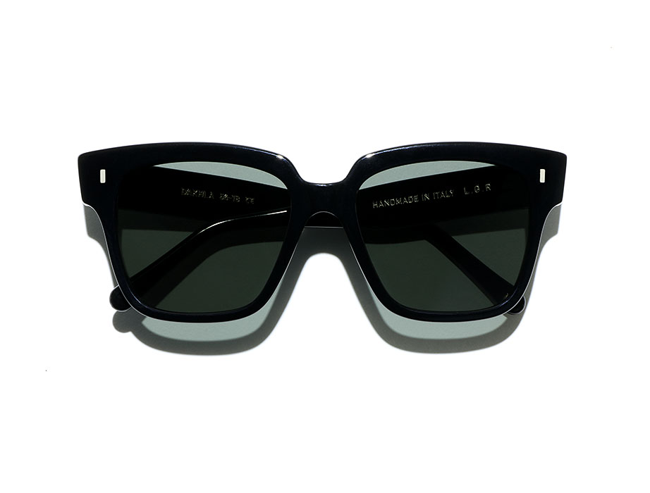 L.G.R Dakhla occhiali da sole Black 01 lente verde