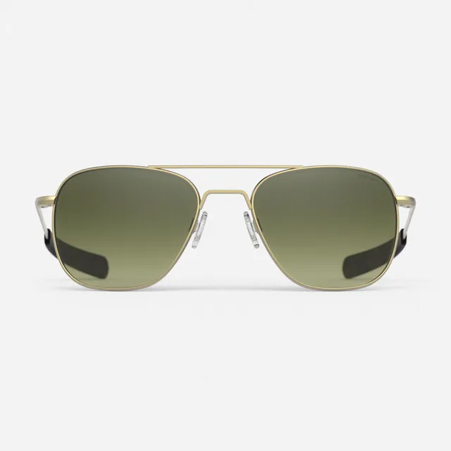 Randolph Aviator 23k oro occhiali da sole polarizzati verdi 55